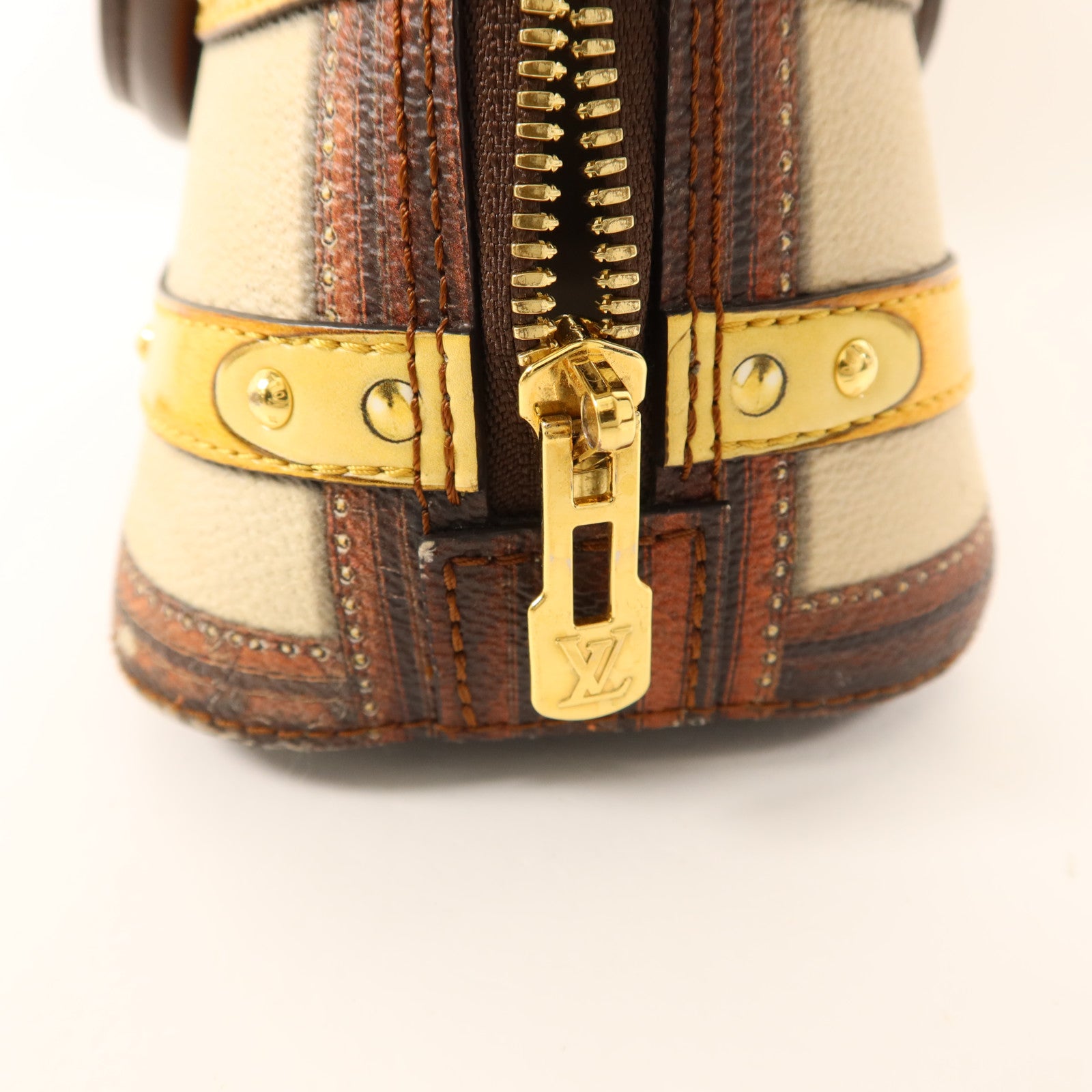 LOUIS VUITTON 皮革Alma BB Time Trunk金扣手挽肩背兩用袋