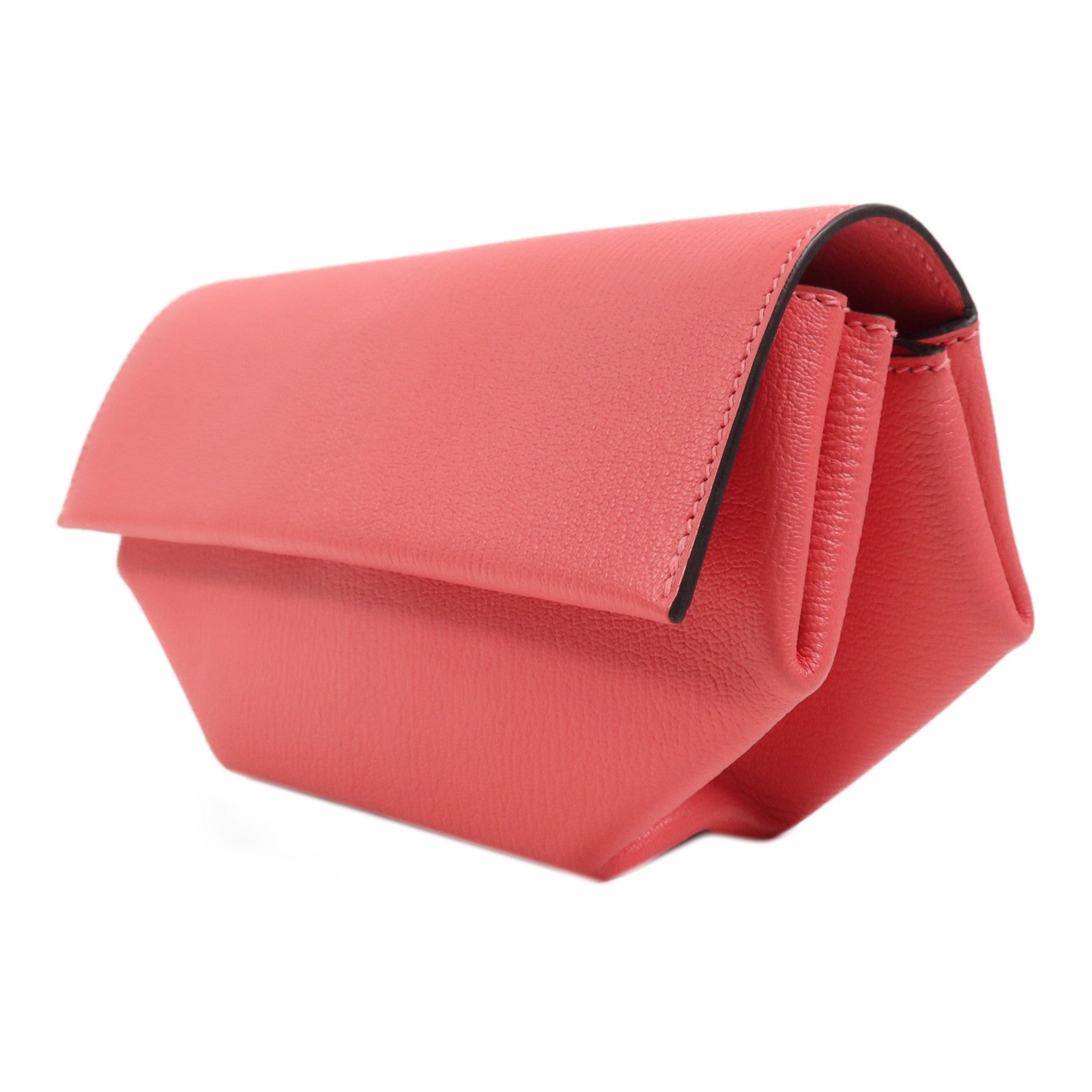 HERMES Chevre皮革Opli Clutch銀扣手拿包