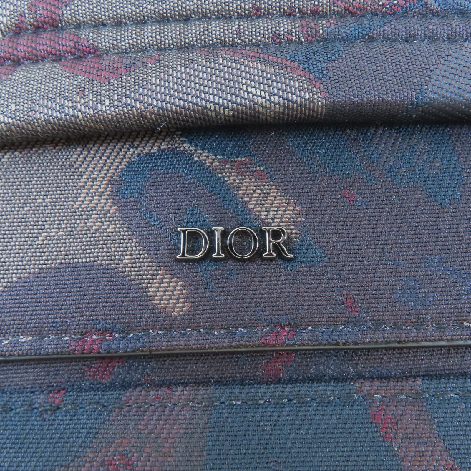 Dior 帆布Dior x Peter Doig Shoulder Bag肩背袋深藍色/深紅色/啡色