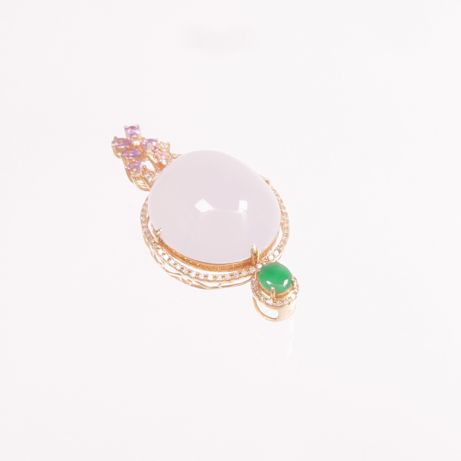JEWELRY 18K玫瑰金Jade Pendant翡翠吊墜