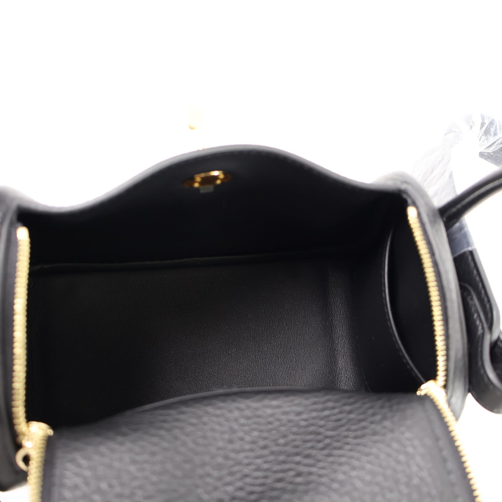 HERMES Clemence皮革Mini Lindy肩背袋Noir