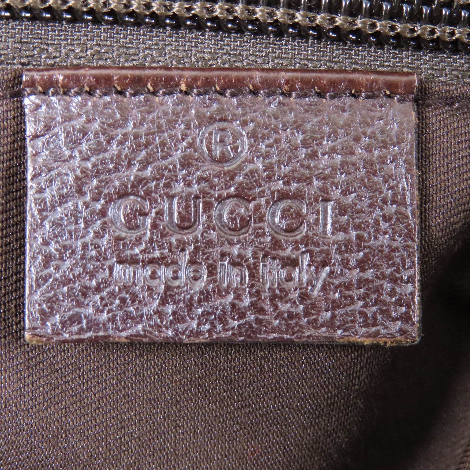 GUCCI 帆布Tote Bag銀扣手挽袋啡色