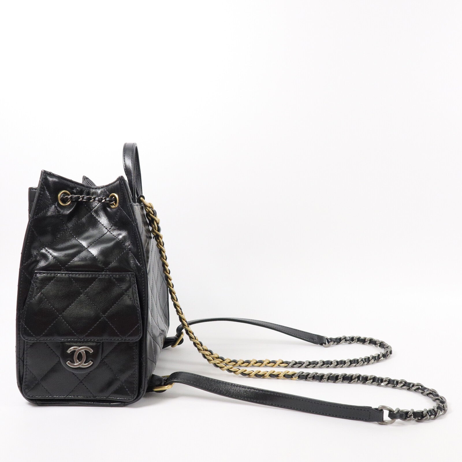 CHANEL 牛皮皮革Chanel 25 Backpack Medium鏈帶背包