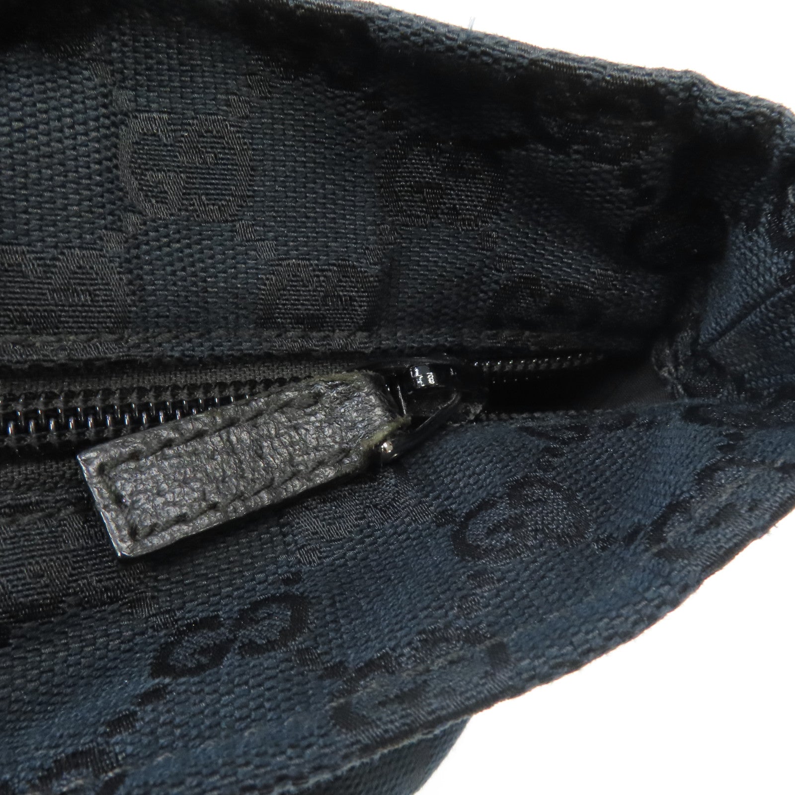 GUCCI 帆布Tote Bag銀扣手挽袋黑色