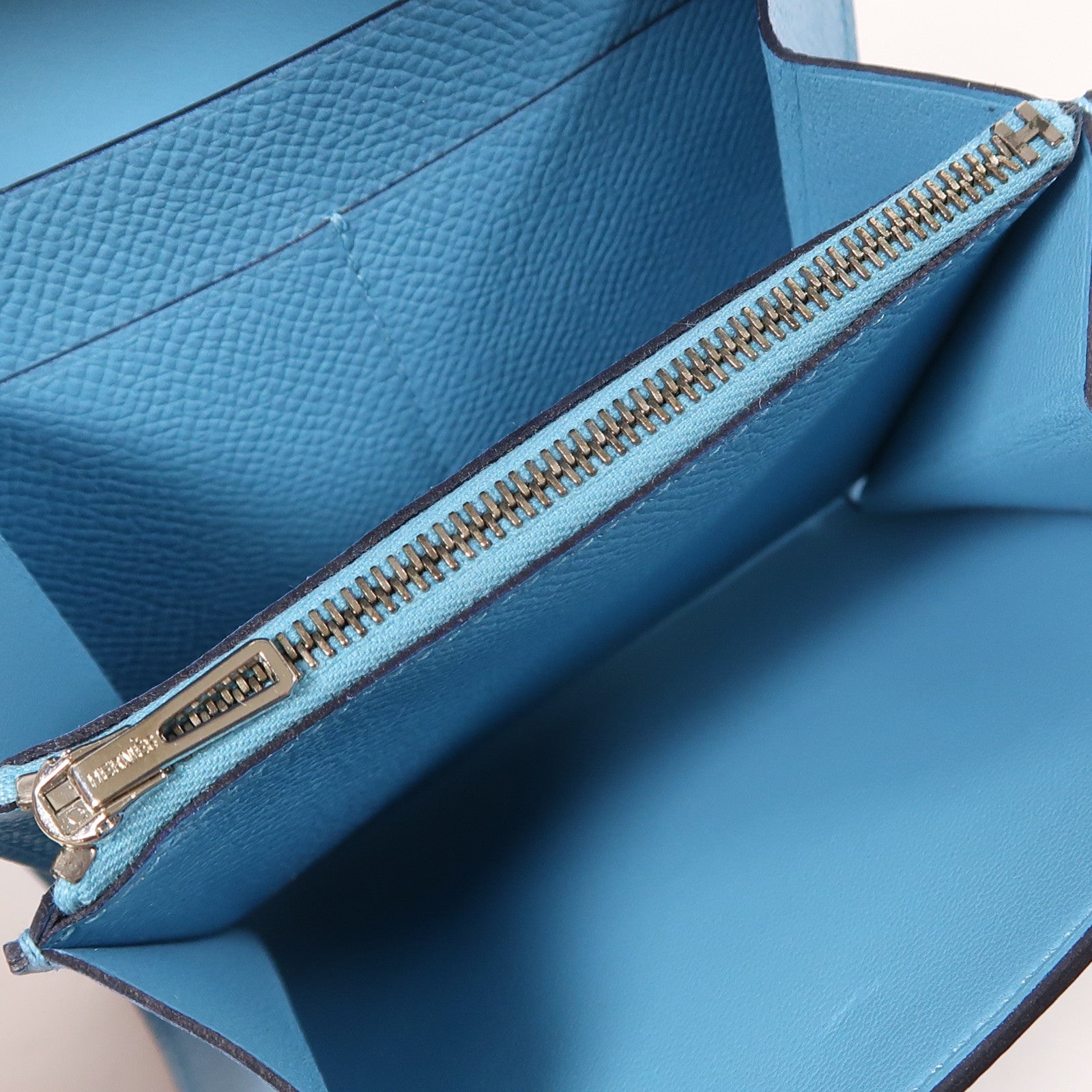 HERMES Epsom皮革Constance Wallet錢包P3 Bleu De Nord