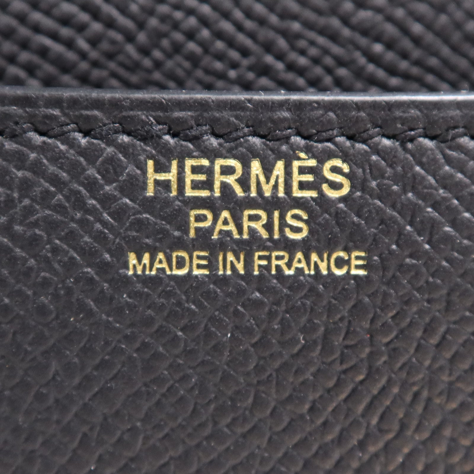 HERMES Epsom皮革Constance 24金扣肩背袋Noir
