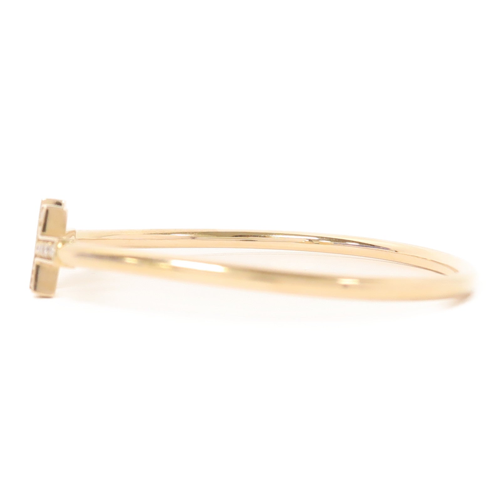 TIFFANY＆CO 18K黃金T Wire手鐲金色