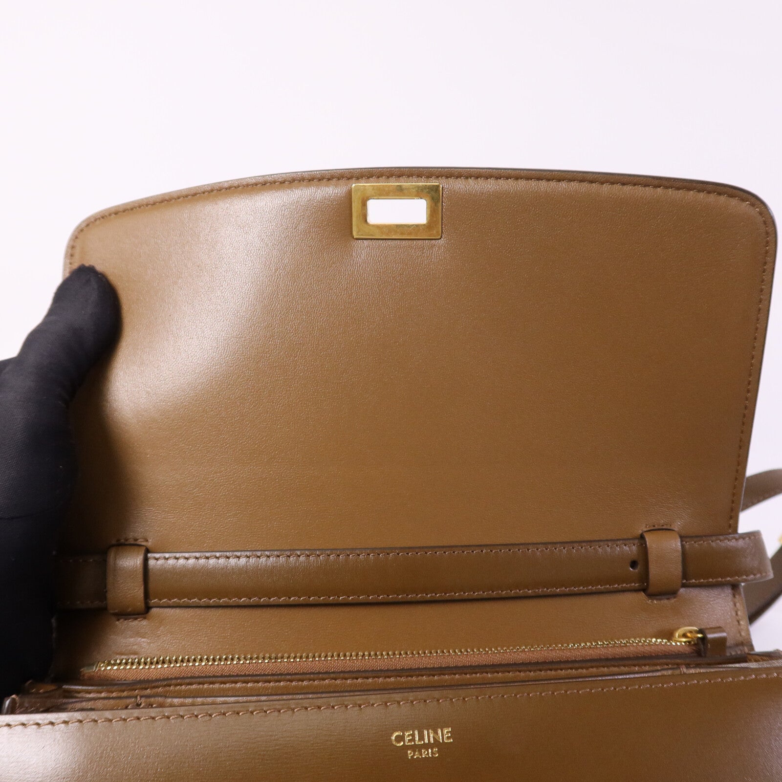 CELINE 【激減優惠】牛皮皮革Classic Box金扣肩背袋