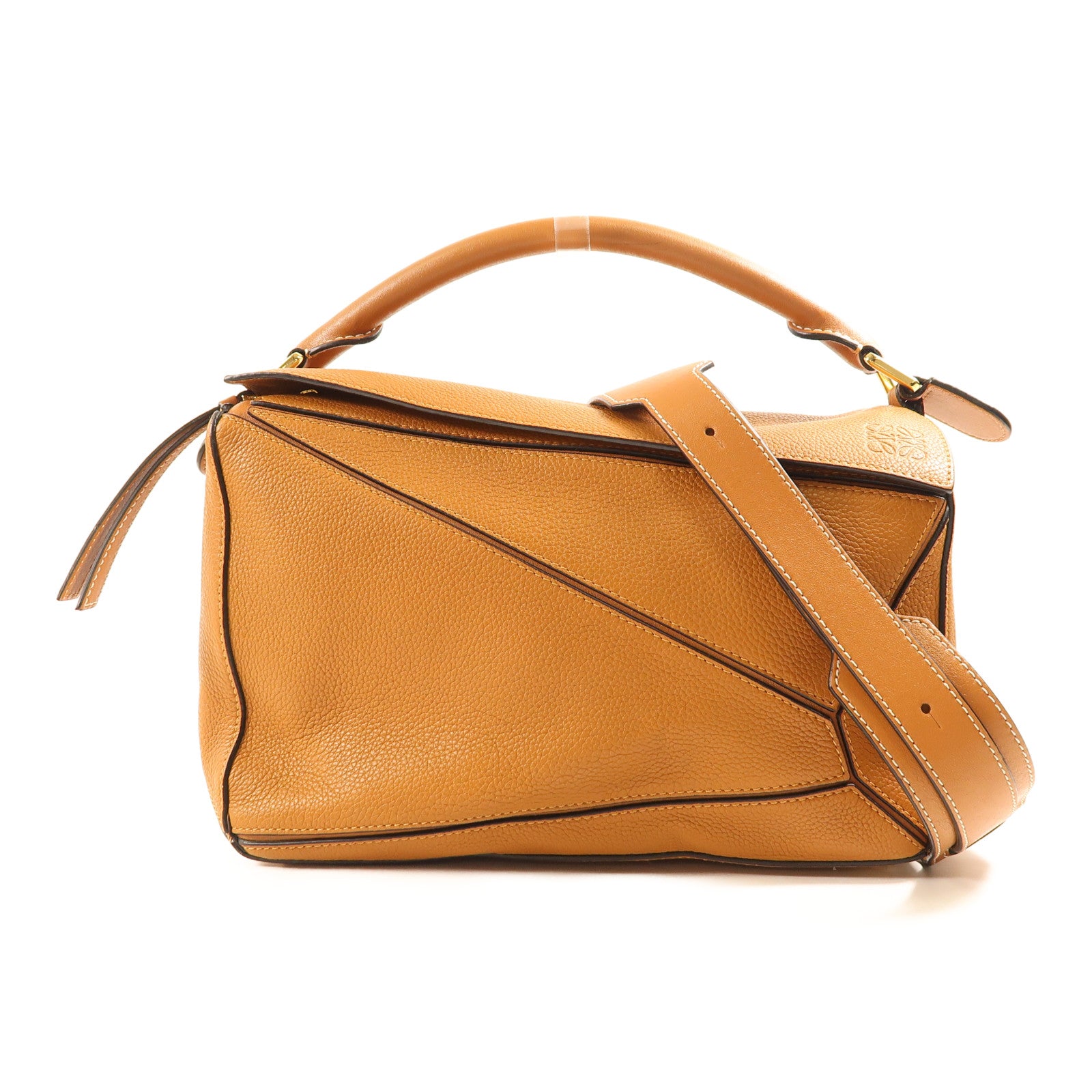 LOEWE 牛皮皮革Puzzle Medium金扣手挽肩背兩用袋