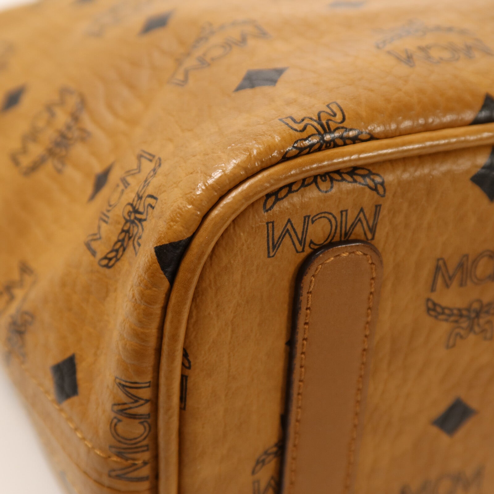 MCM 牛皮皮革Tote Bag金扣手挽袋