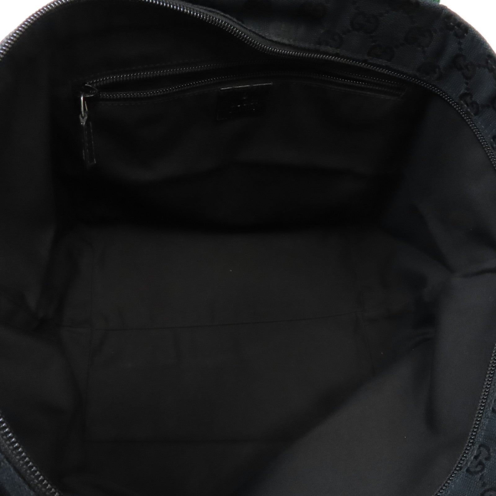 GUCCI 帆布Tote Bag銀扣手挽袋黑色