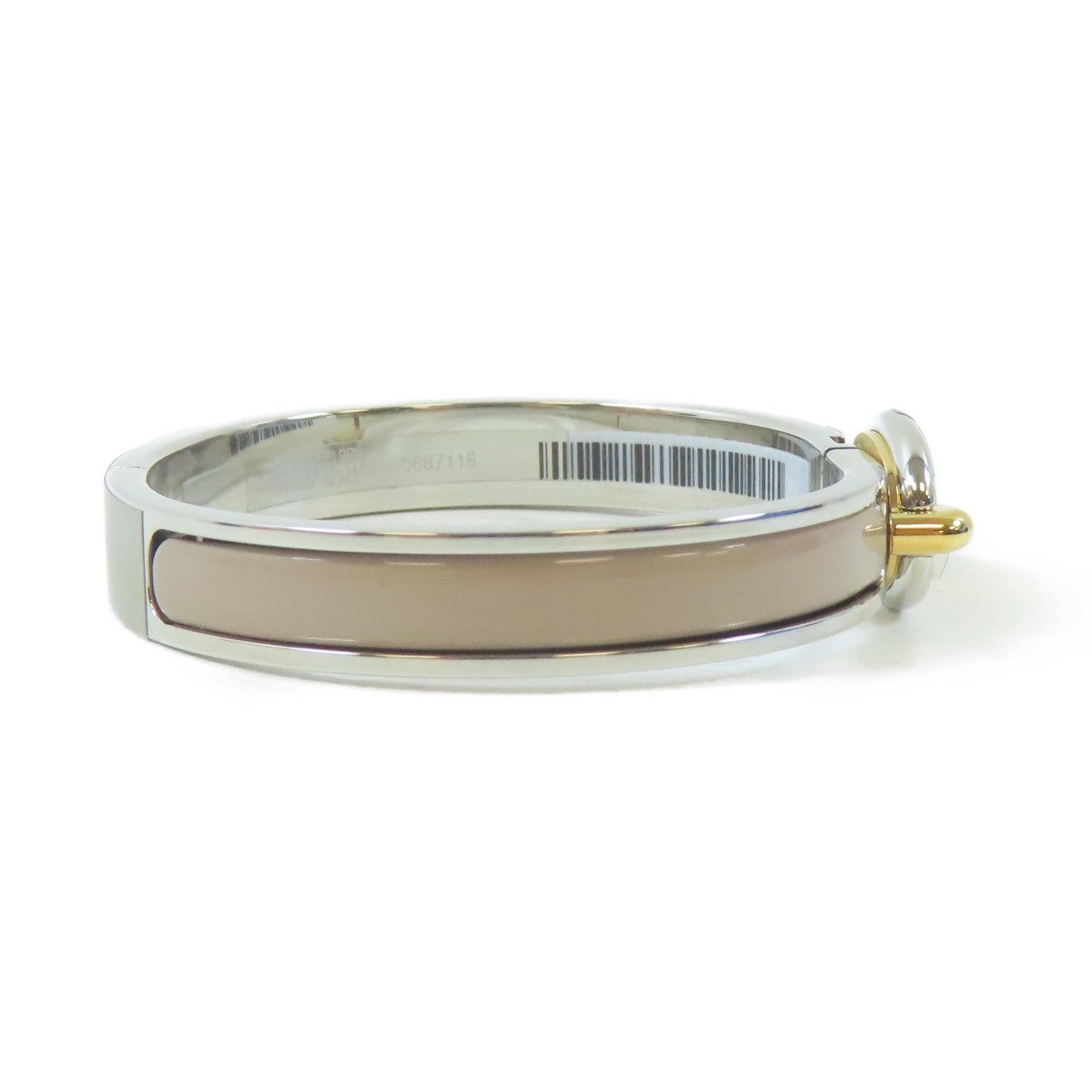 HERMES 金屬Mini Clic Chain D'Ancre Bracelet手鐲Marron Glace/銀色/粉紅色