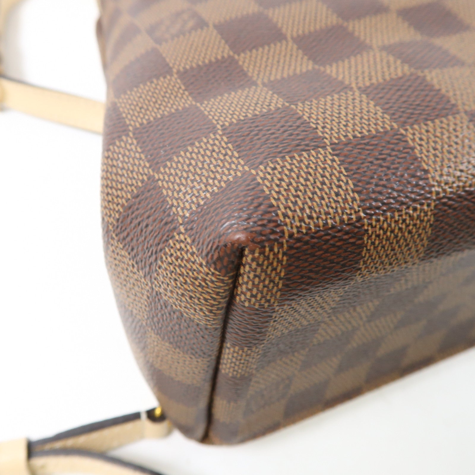LOUIS VUITTON Damier Clapton金扣背包棕色/米色