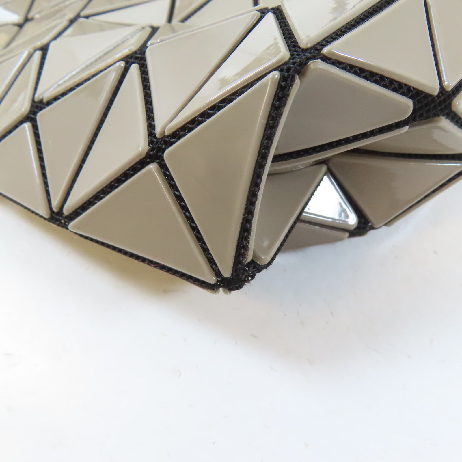 ISSEY MIYAKE PVC BAO BAO銀扣肩背袋/手挽袋灰色