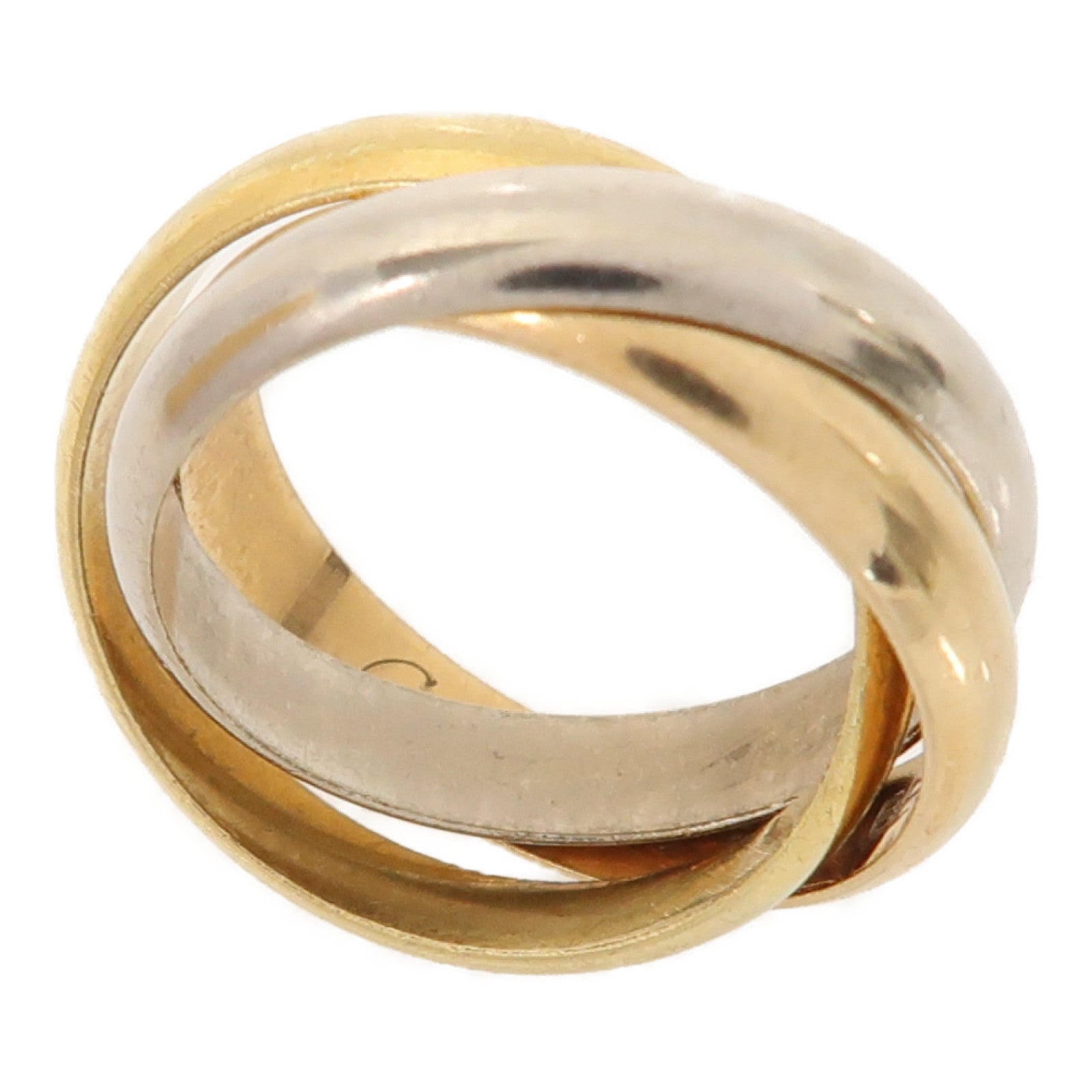 CARTIER 【激減優惠】18K黃金/白金/玫瑰金Trinity Ring 11.7g戒指US#5