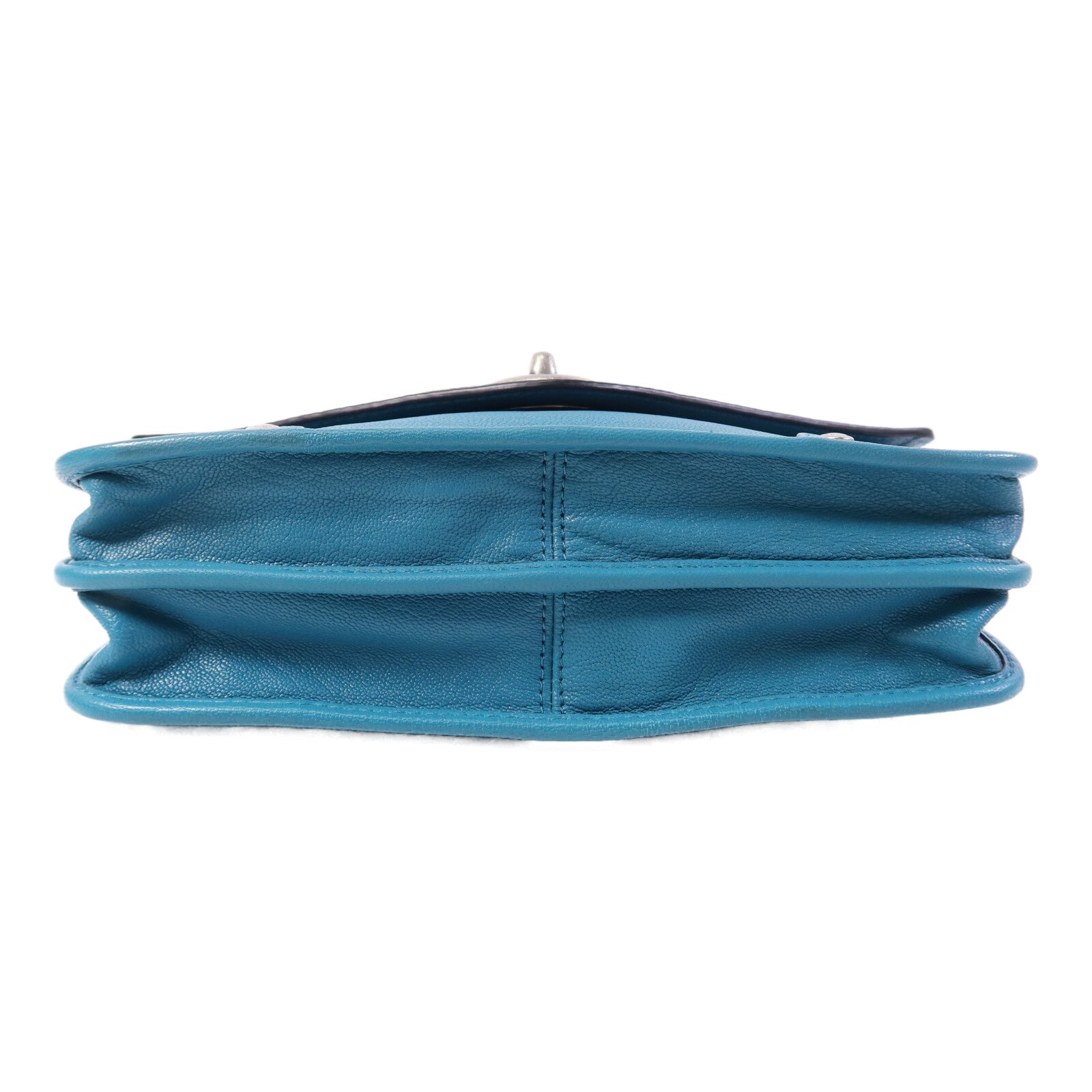 COACH 牛皮皮革Shoulder Bag銀扣肩背袋