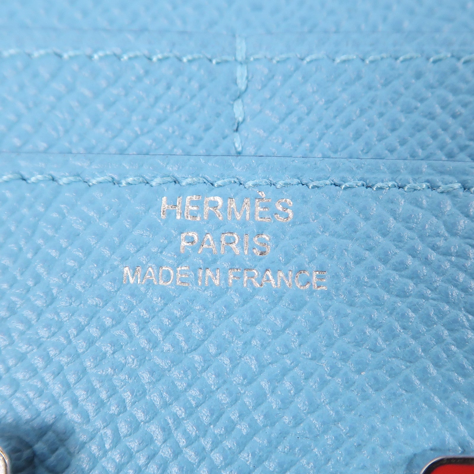 HERMES Epsom皮革Constance Wallet錢包P3 Bleu De Nord