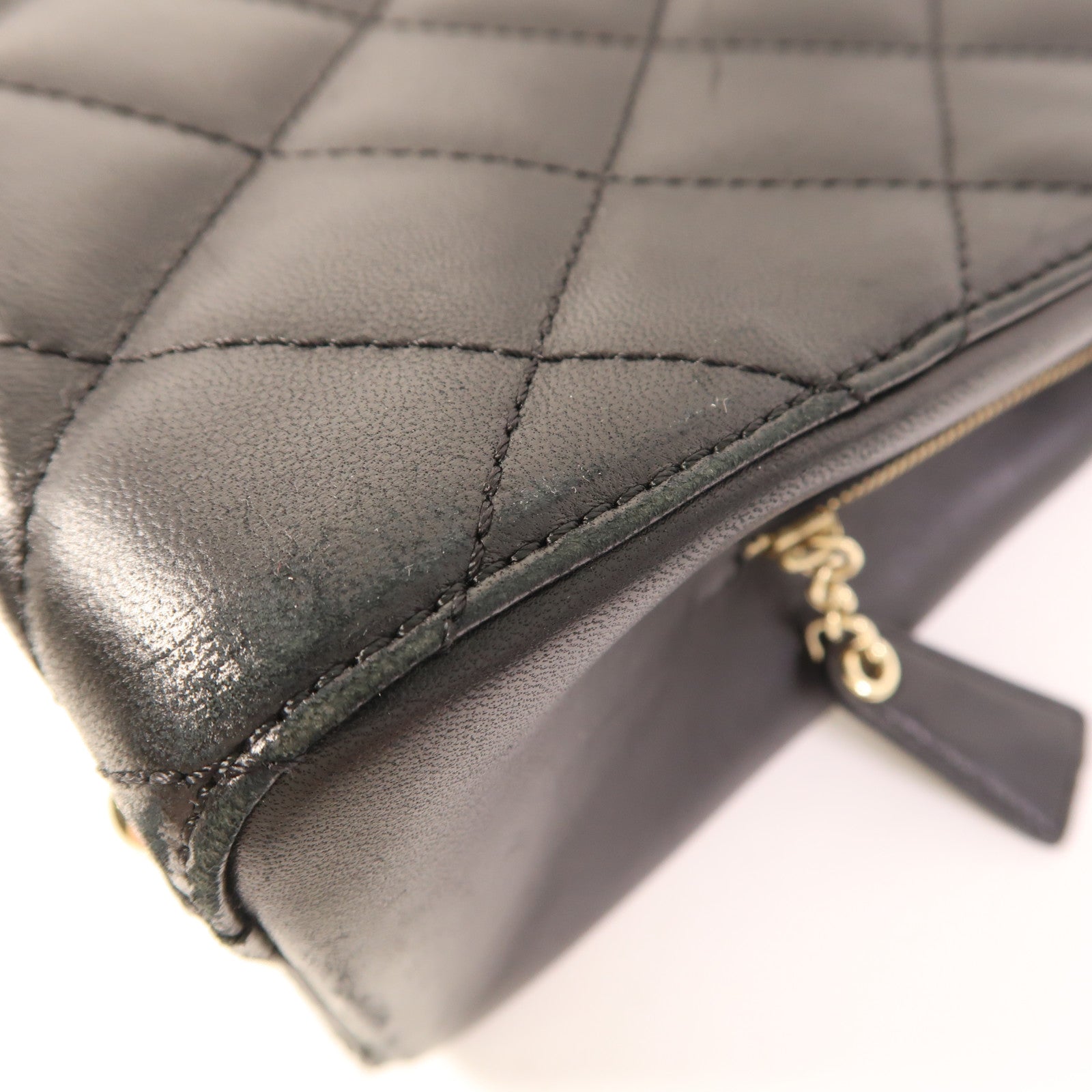 CHANEL 牛皮皮革Vintage Shoulder Bag金扣肩背袋