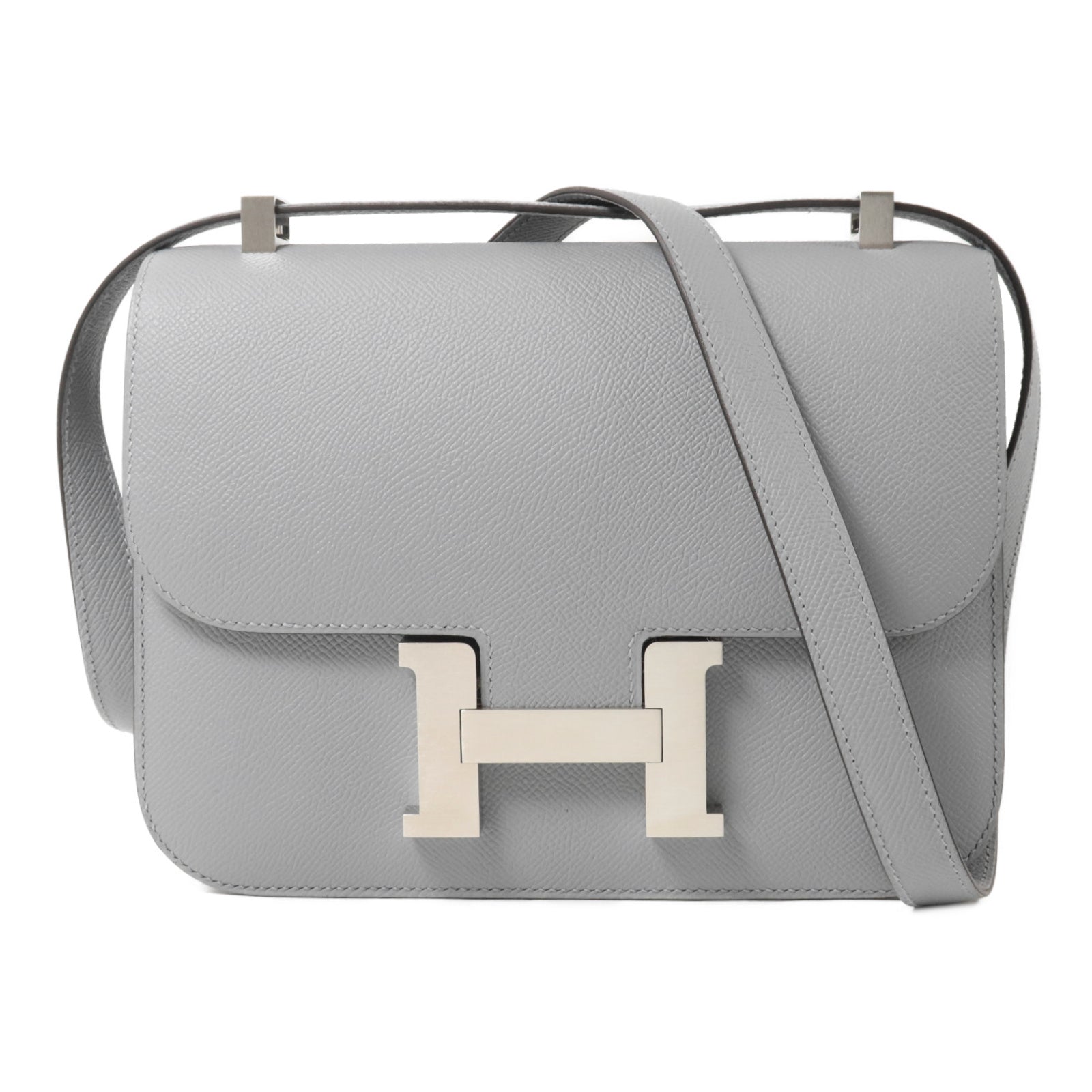 HERMES Epsom皮革Constance 24肩背袋Gris Pantin