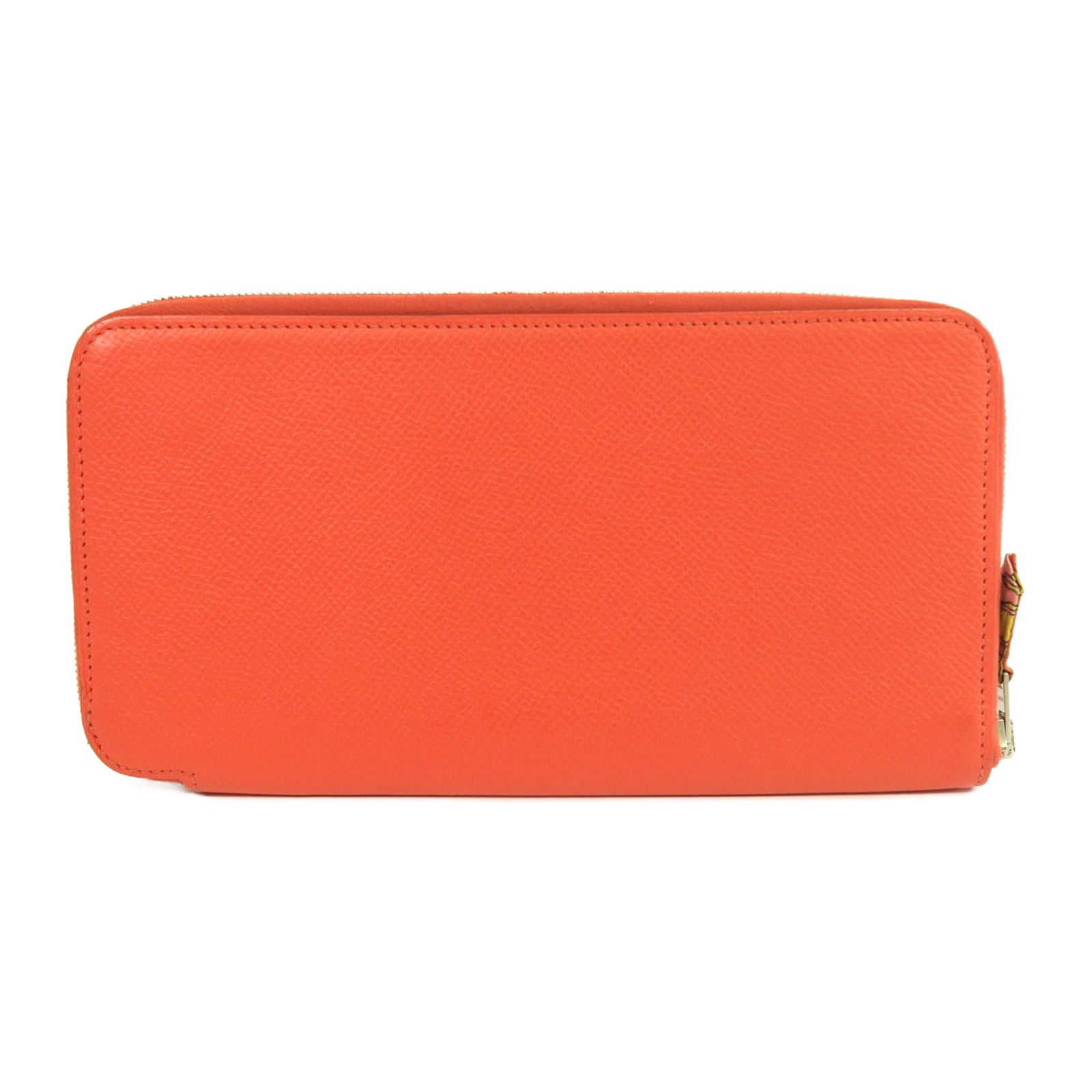 HERMES **【激減優惠】Epsom皮革Azap Long Wallet銀扣長錢包橙色