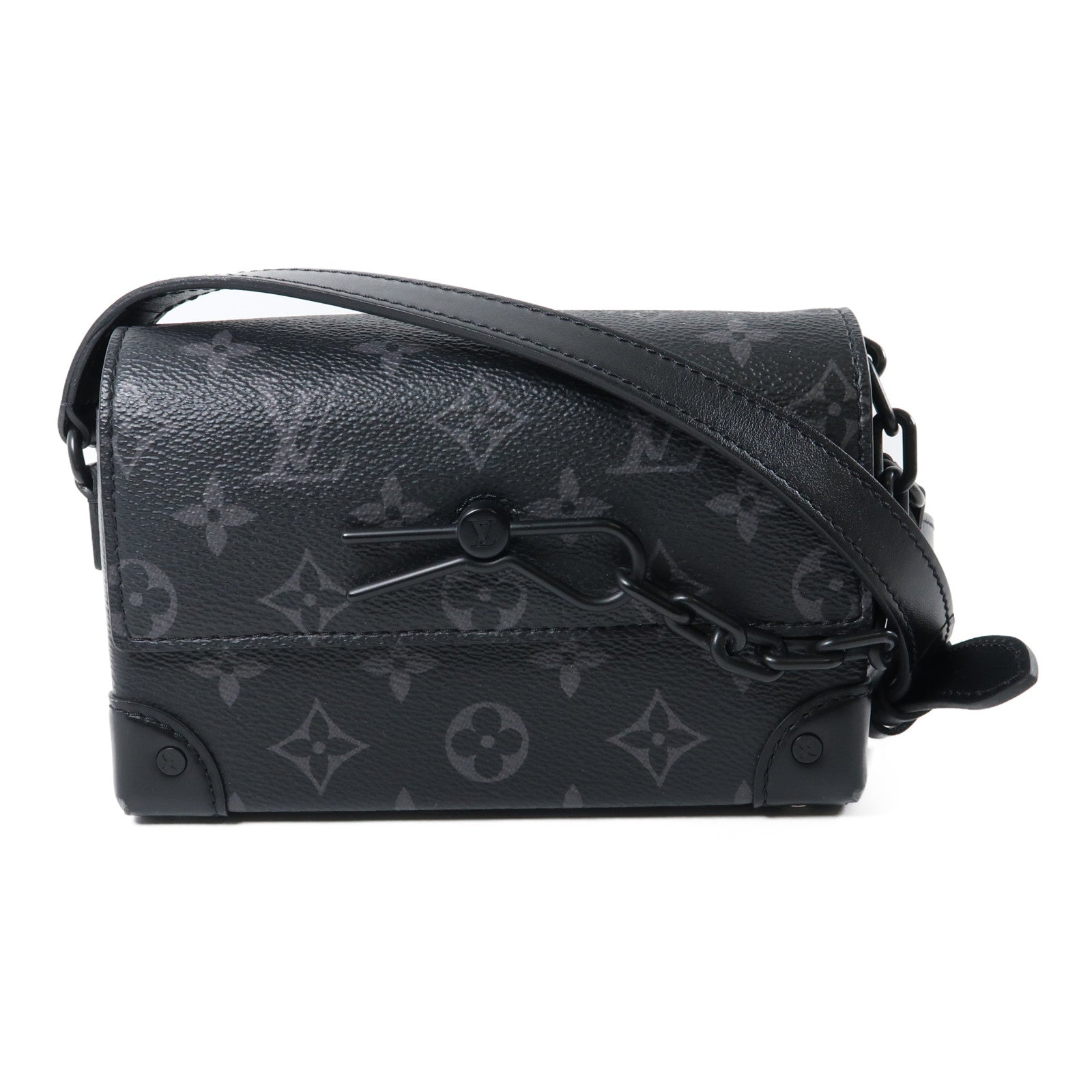 LOUIS VUITTON Monogram Eclipse Steamer Wearable Wallet肩背袋黑色