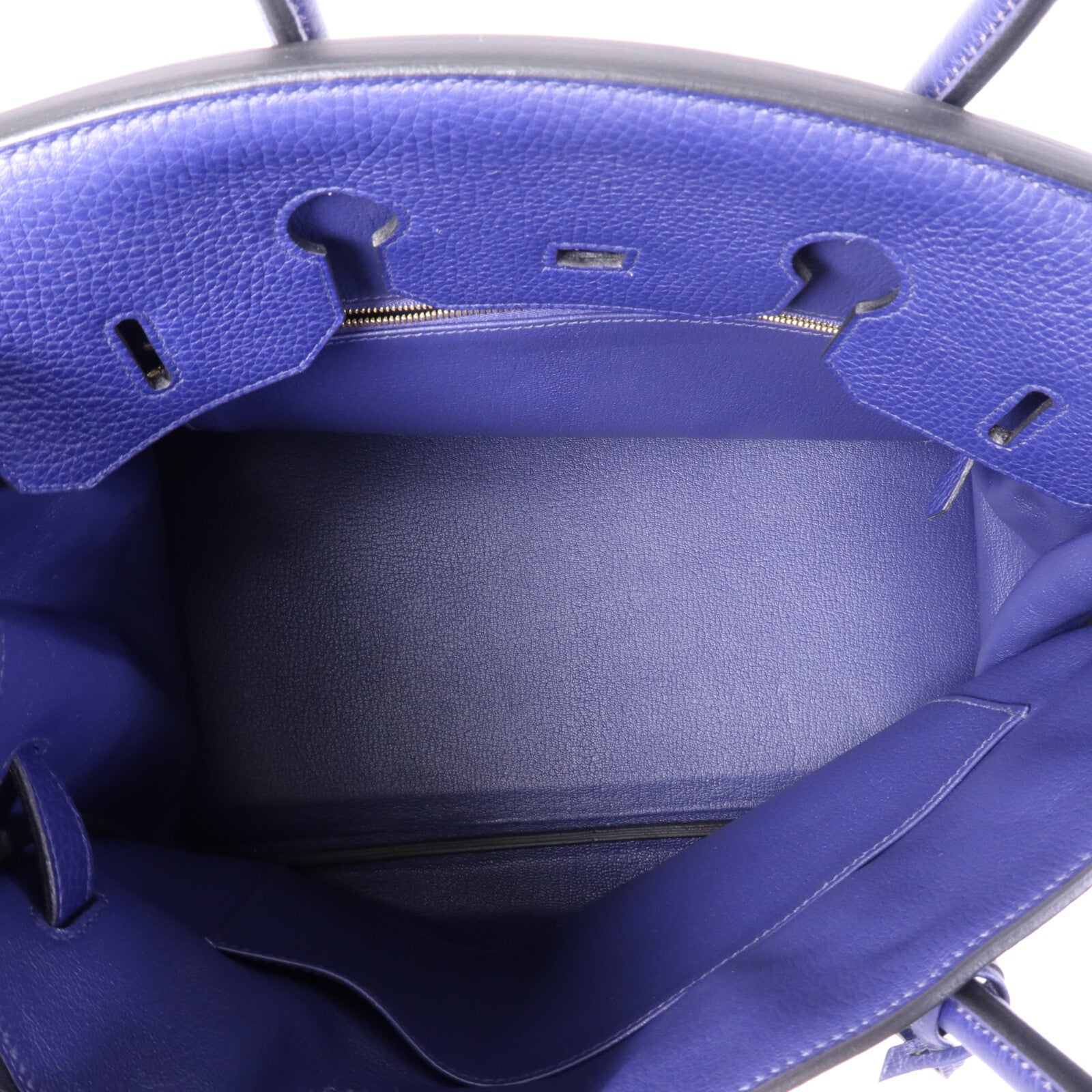 HERMES Togo皮革Birkin 35金扣手挽袋Bleu Encre