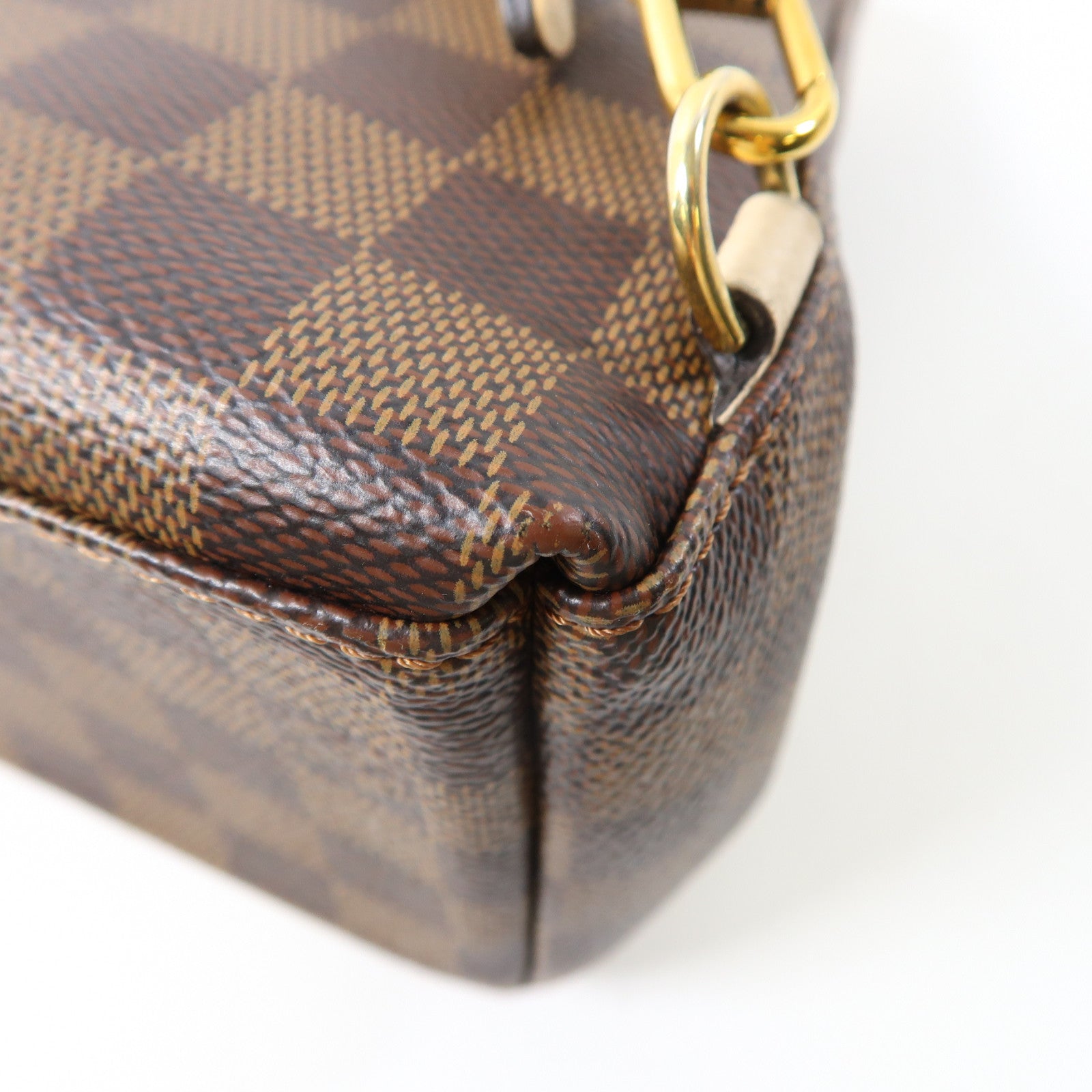 LOUIS VUITTON Damier Clapton金扣背包棕色/米色