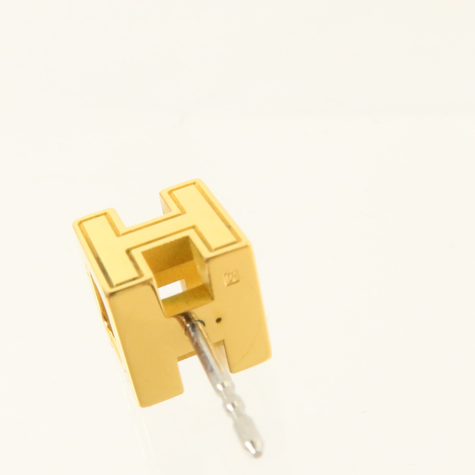 HERMES 金屬/琺瑯H Cube Earrings金扣耳環