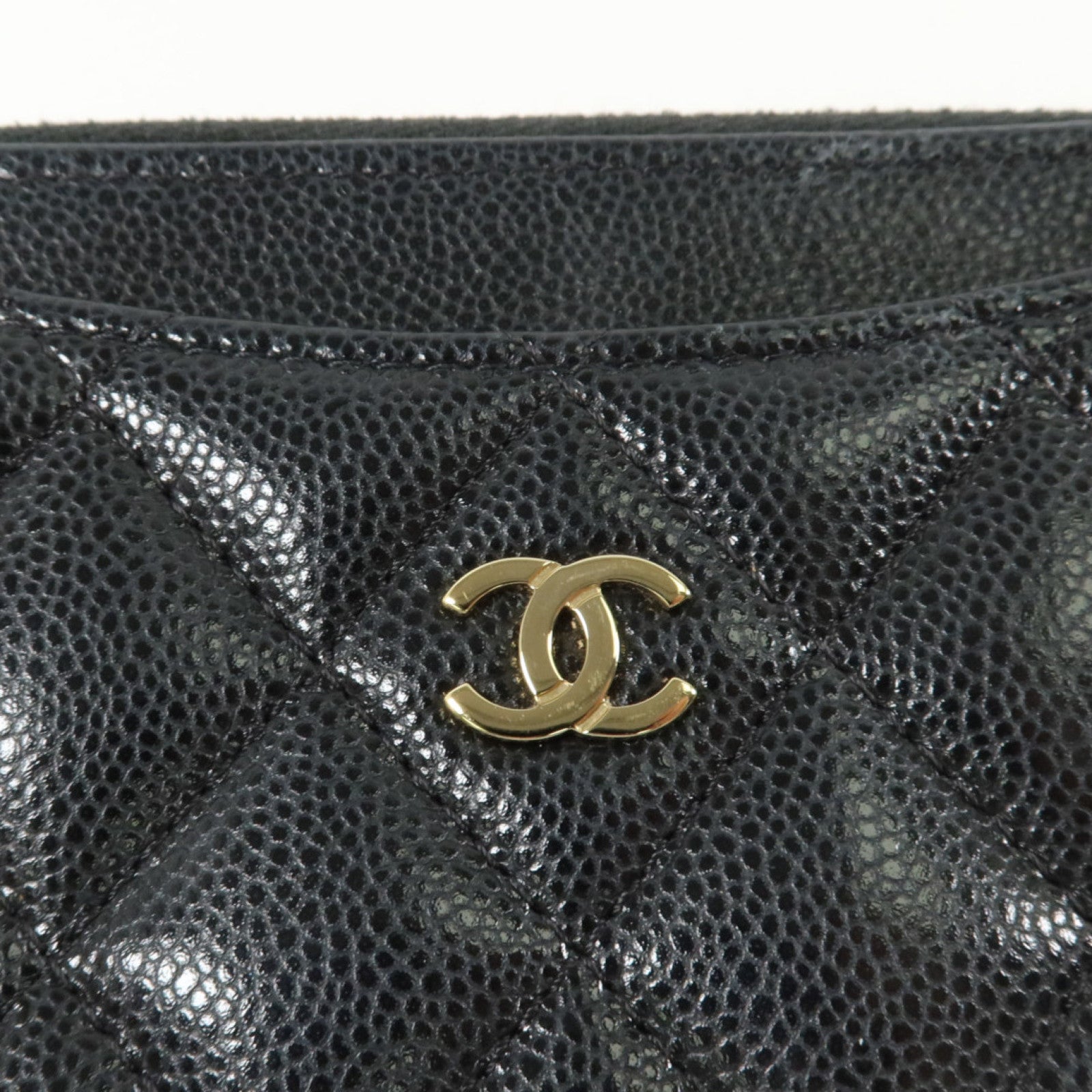 CHANEL 牛皮皮革Classic Zipped Card Holder金扣卡片套