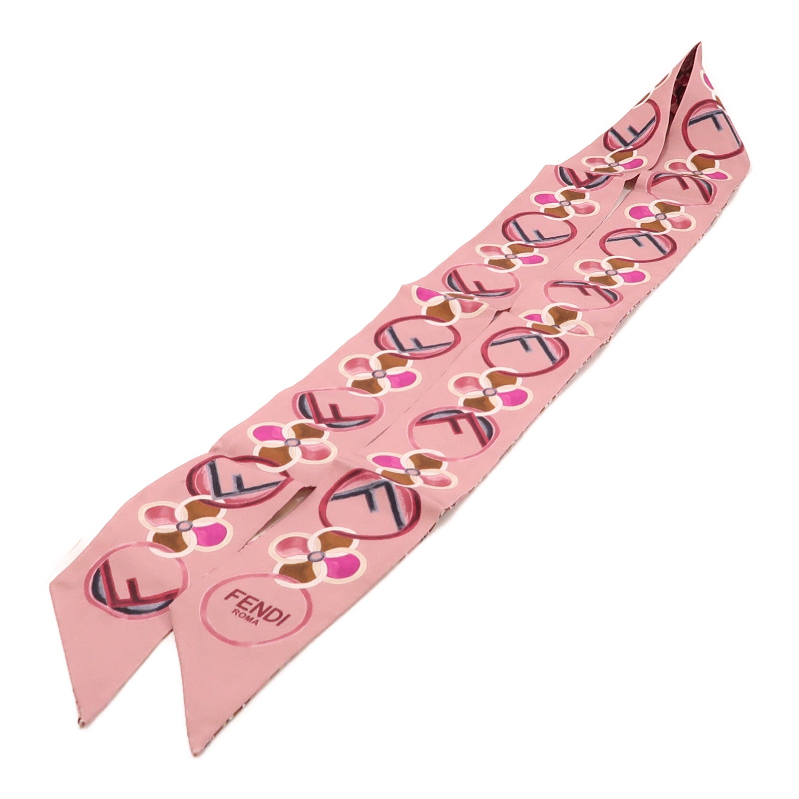 FENDI 絲質Scarf絲巾粉紅色