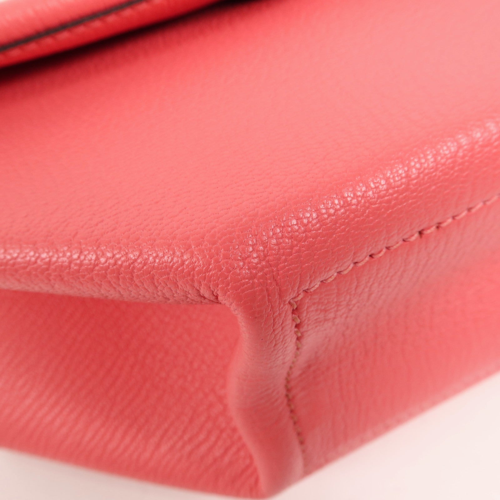 HERMES Chevre皮革Opli Clutch銀扣手拿包