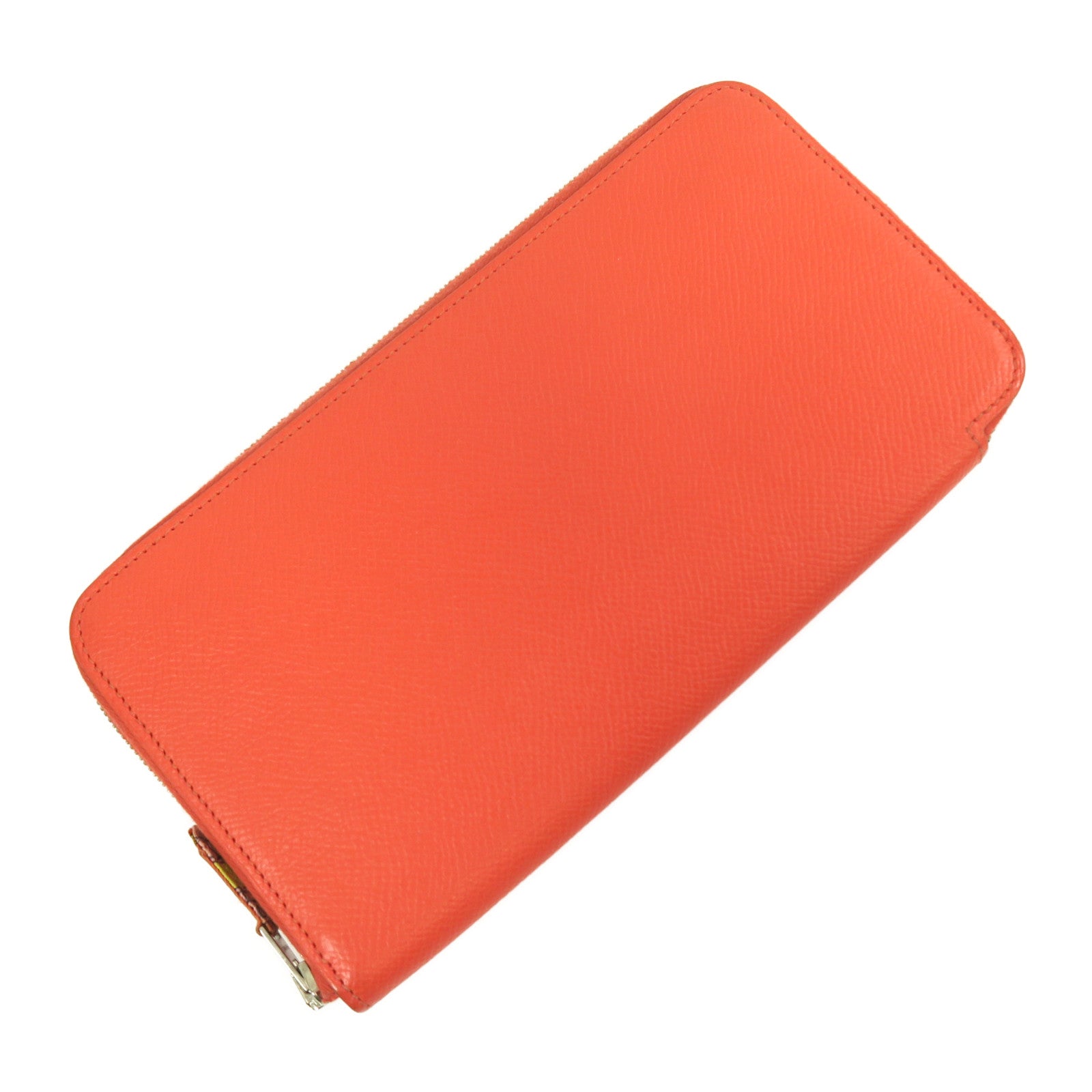 HERMES **【激減優惠】Epsom皮革Azap Long Wallet銀扣長錢包橙色