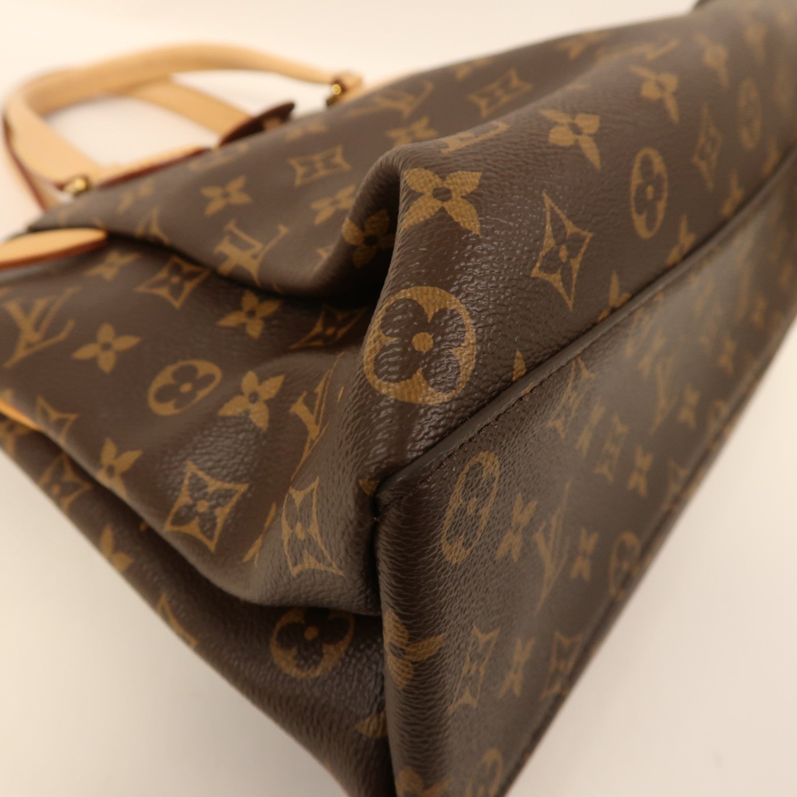 LOUIS VUITTON Monogram Rivoli MM金扣手挽肩背兩用袋棕色