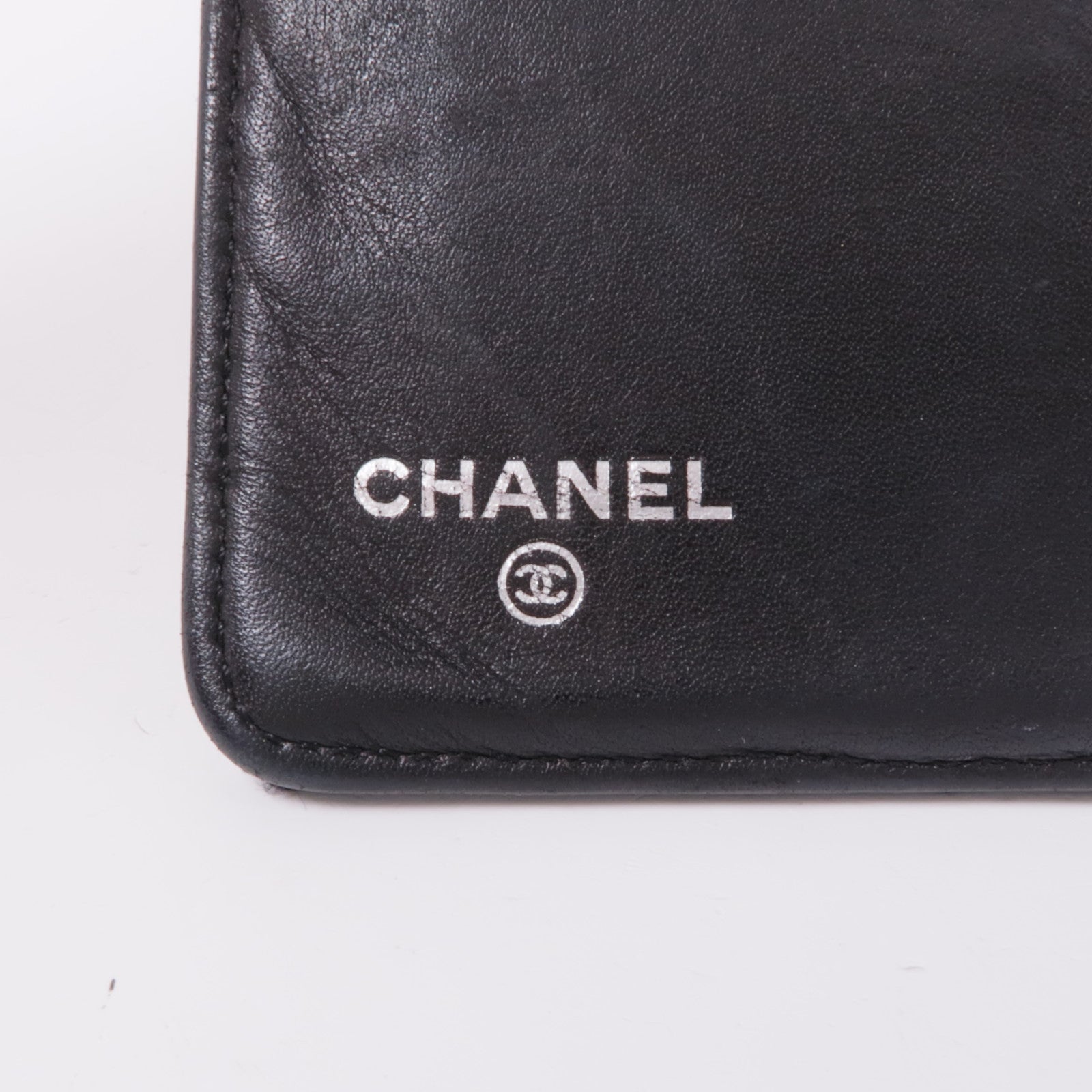 CHANEL 羊皮皮革Long Wallet銀扣長錢包