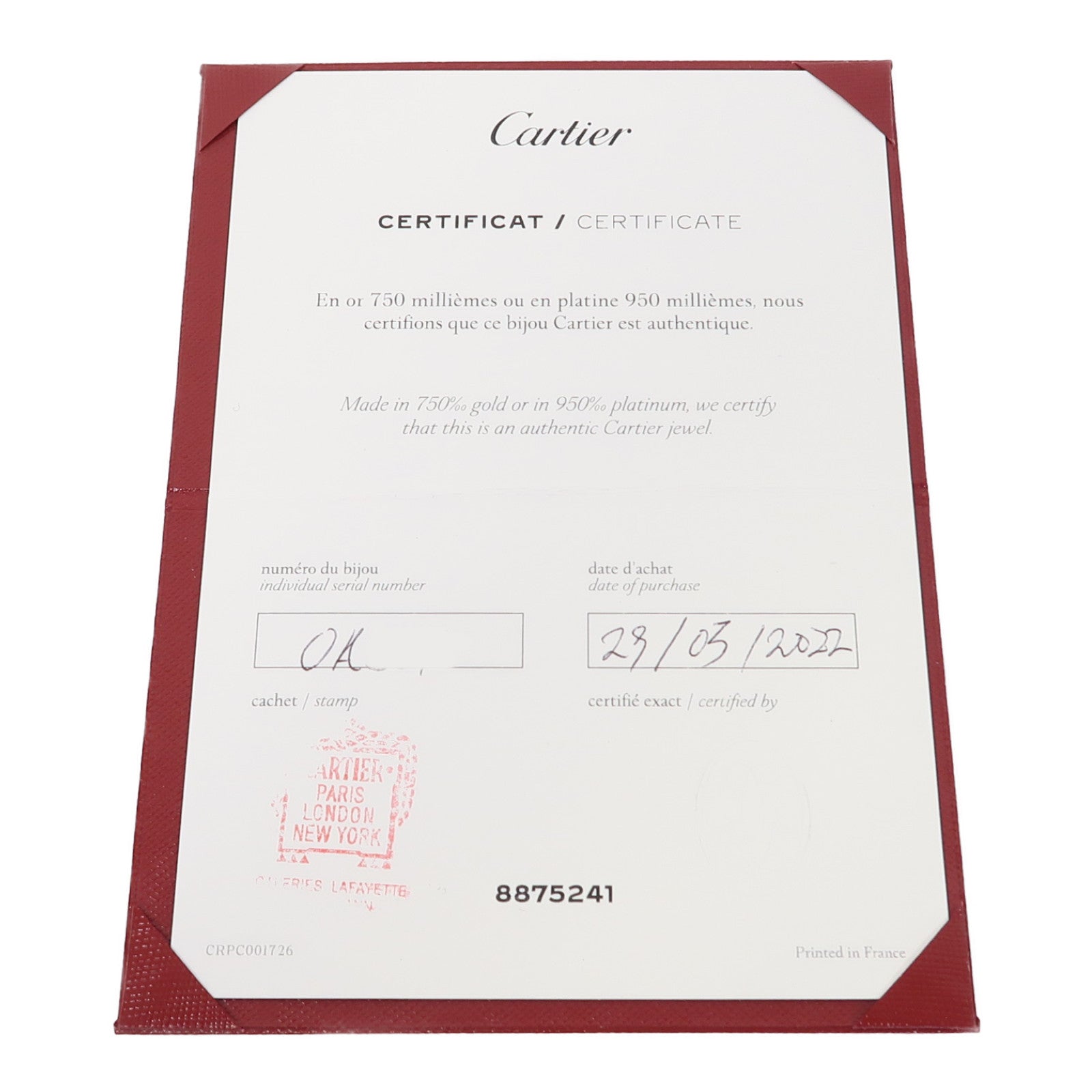 CARTIER 【激減優惠】18K白金Love Bracelet Diamond-Paved手鐲Cartier#17