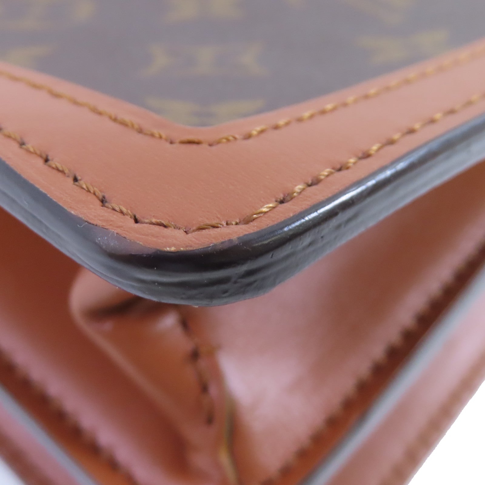 LOUIS VUITTON Monogram Reverse Dauphine MM 2Way Shoulder Bag金扣手挽肩背兩用袋啡色