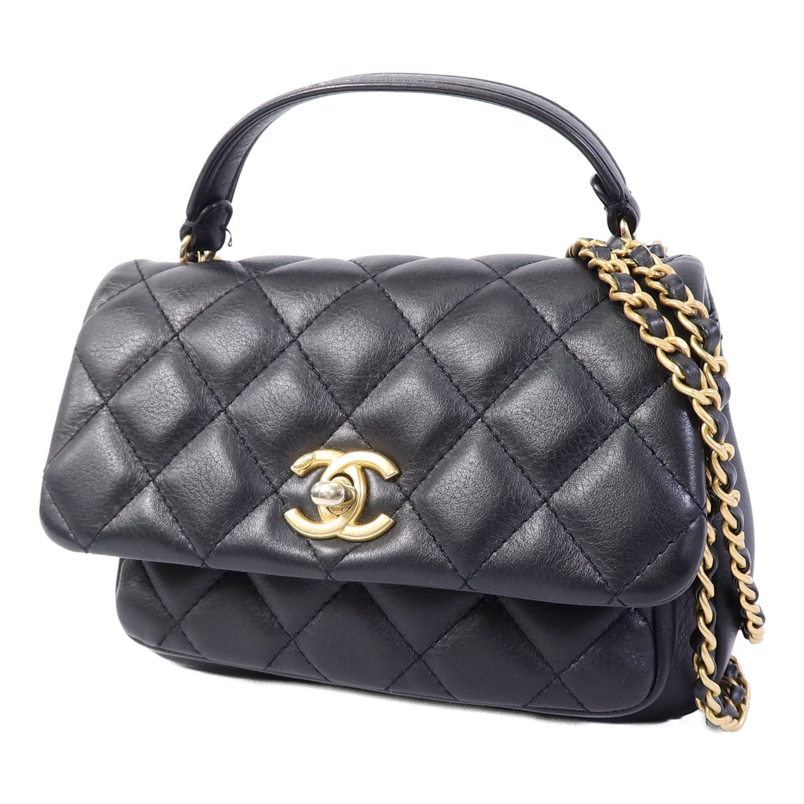 CHANEL 羊皮皮革2 Way Chain Shoulder Bag手挽肩背兩用袋