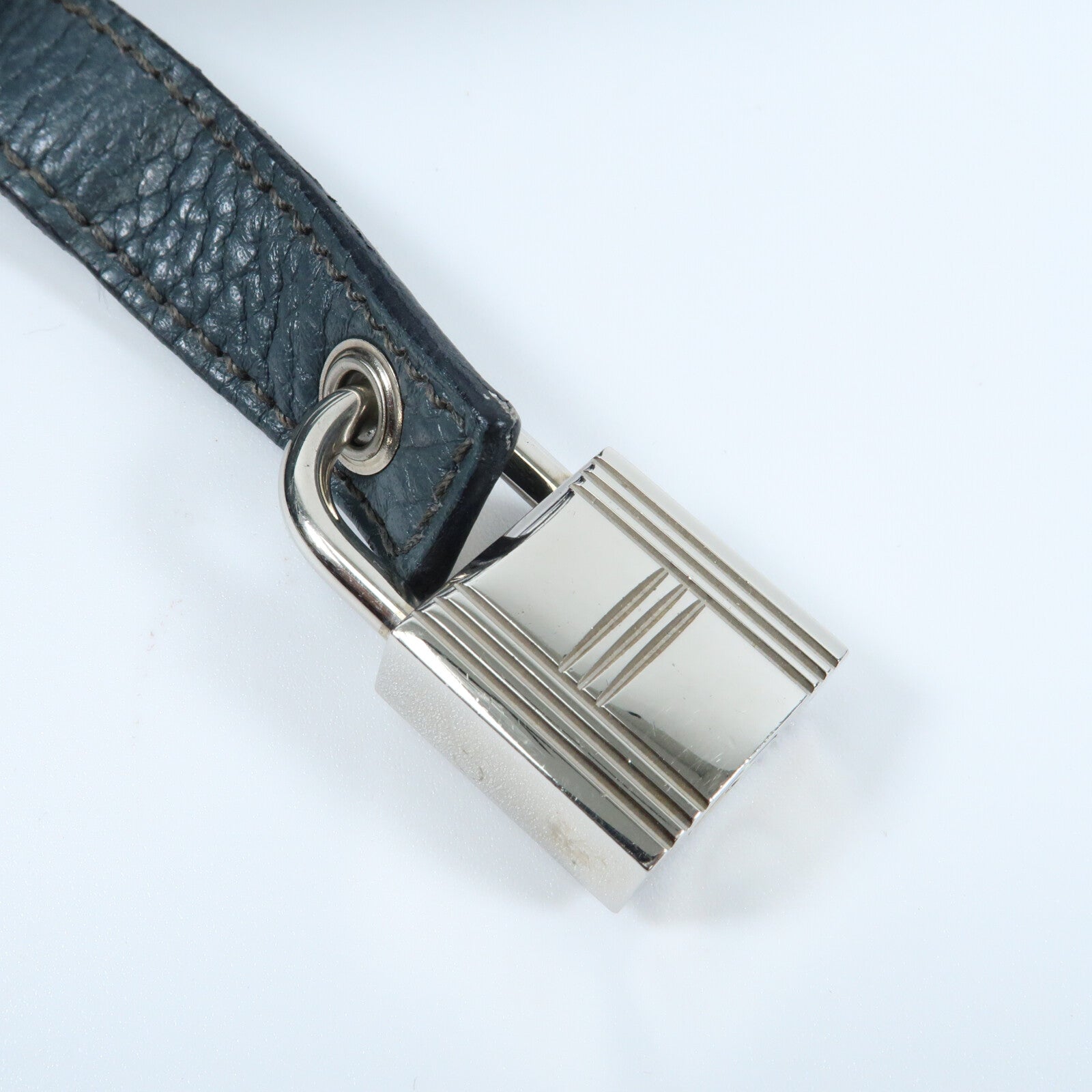 HERMES Clemence皮革Picotin PM銀扣手挽袋Bleu Orage