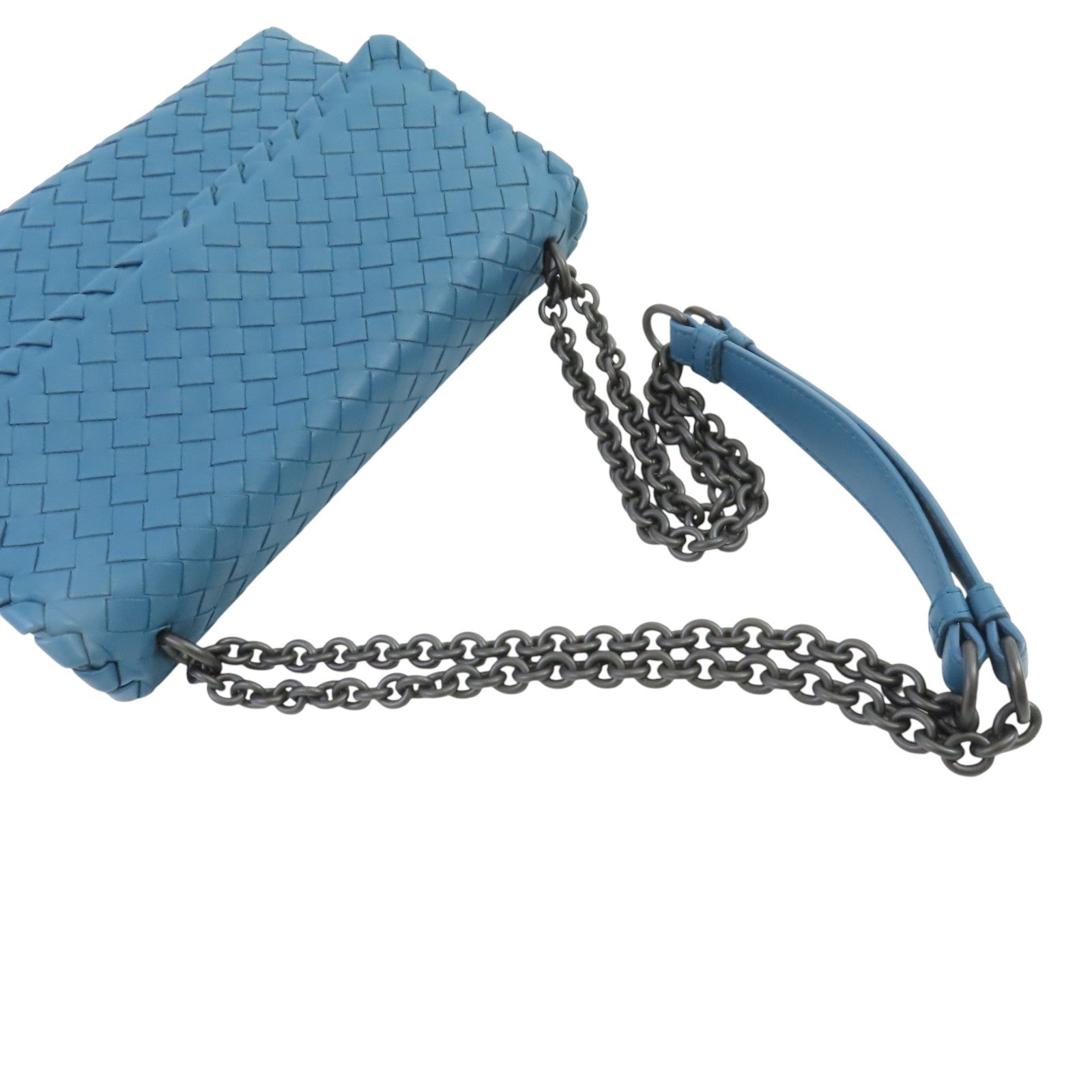 BOTTEGA VENETA 織紋皮革Olimpia鏈帶肩背袋