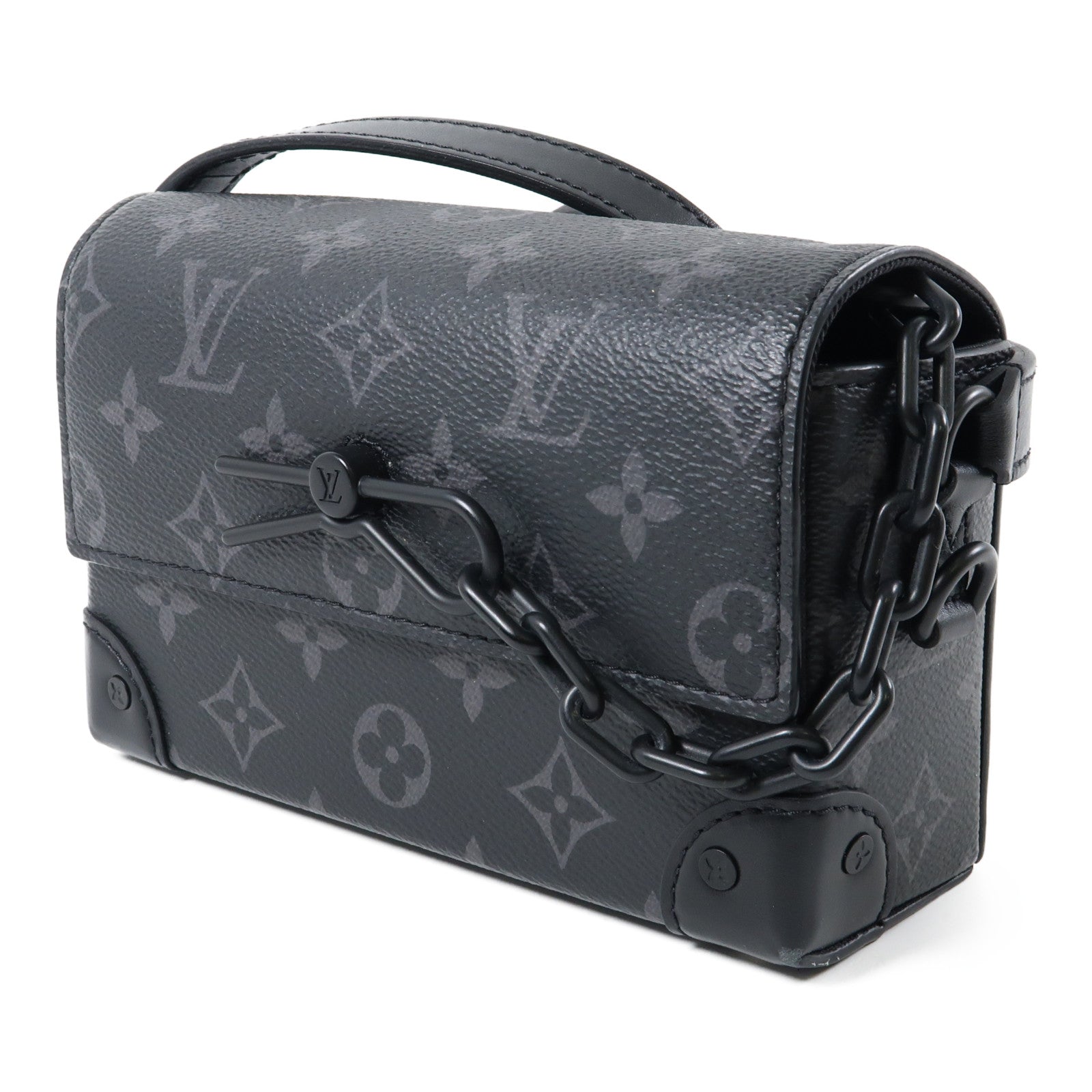 LOUIS VUITTON Monogram Eclipse Steamer Wearable Wallet肩背袋黑色