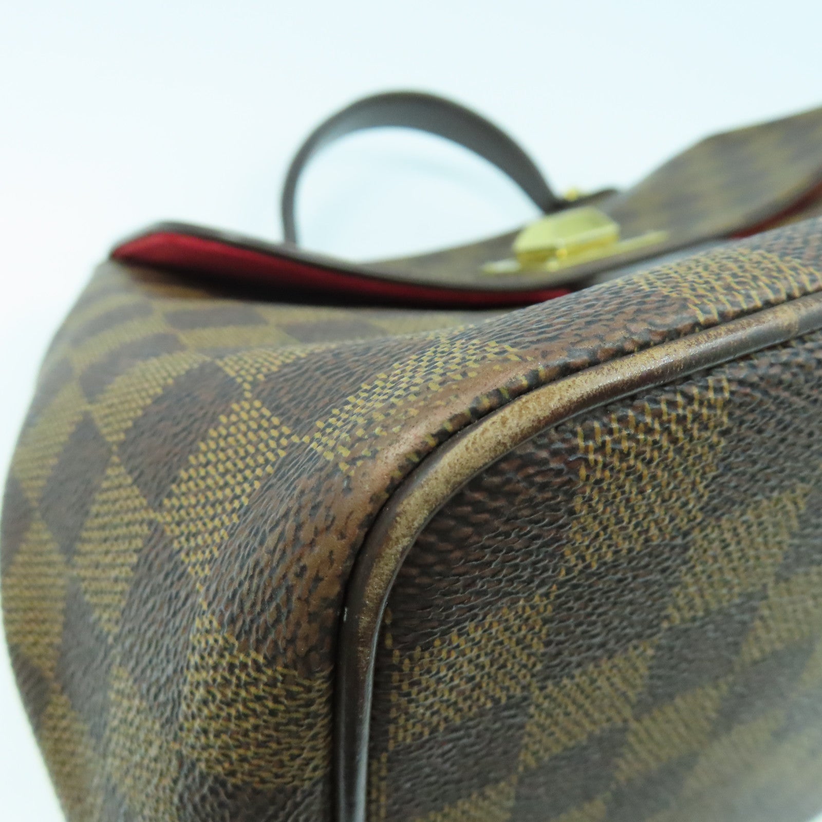 LOUIS VUITTON 【激減優惠】Damier Ebene Bergamo GM金扣手挽肩背兩用袋啡色
