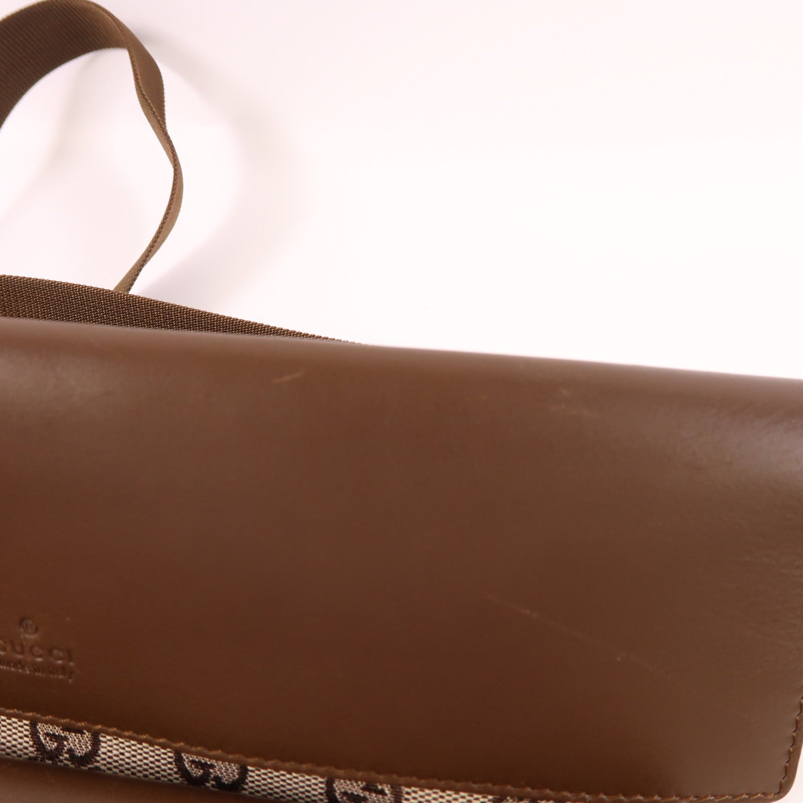 GUCCI 帆布Shoulder Bag銀扣肩背袋