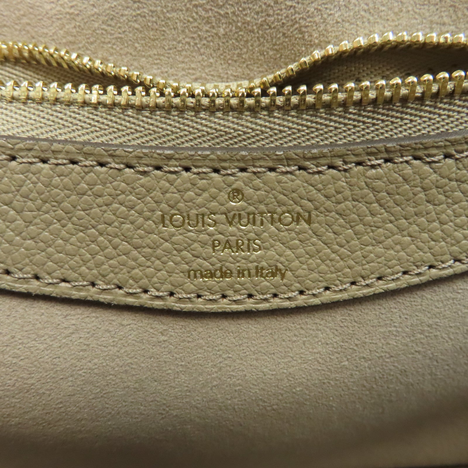 LOUIS VUITTON Monogram Empereinte Diane金扣肩背袋米色