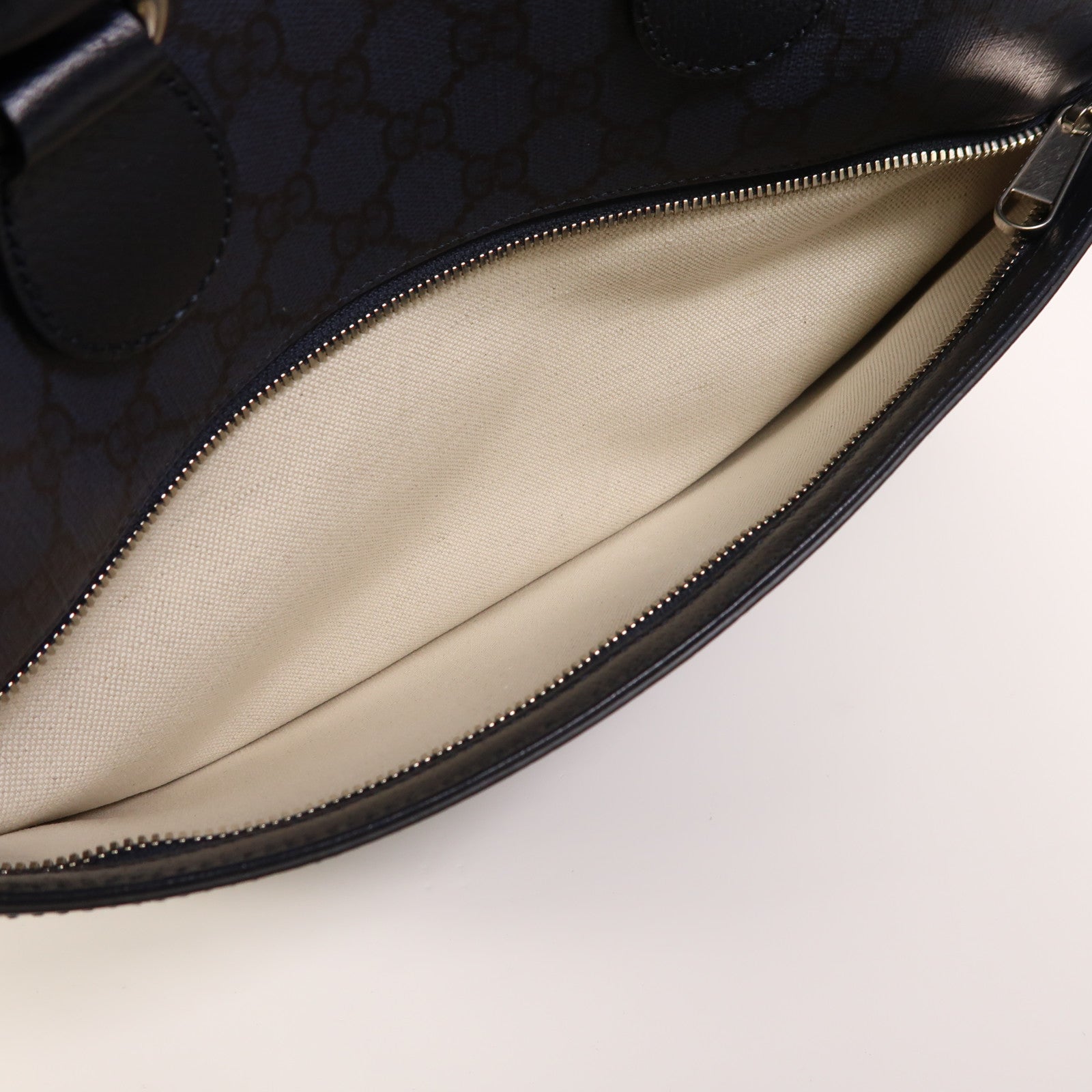 GUCCI 塗層帆布Ophidia Medium GG Briefcase銀扣手挽肩背兩用袋