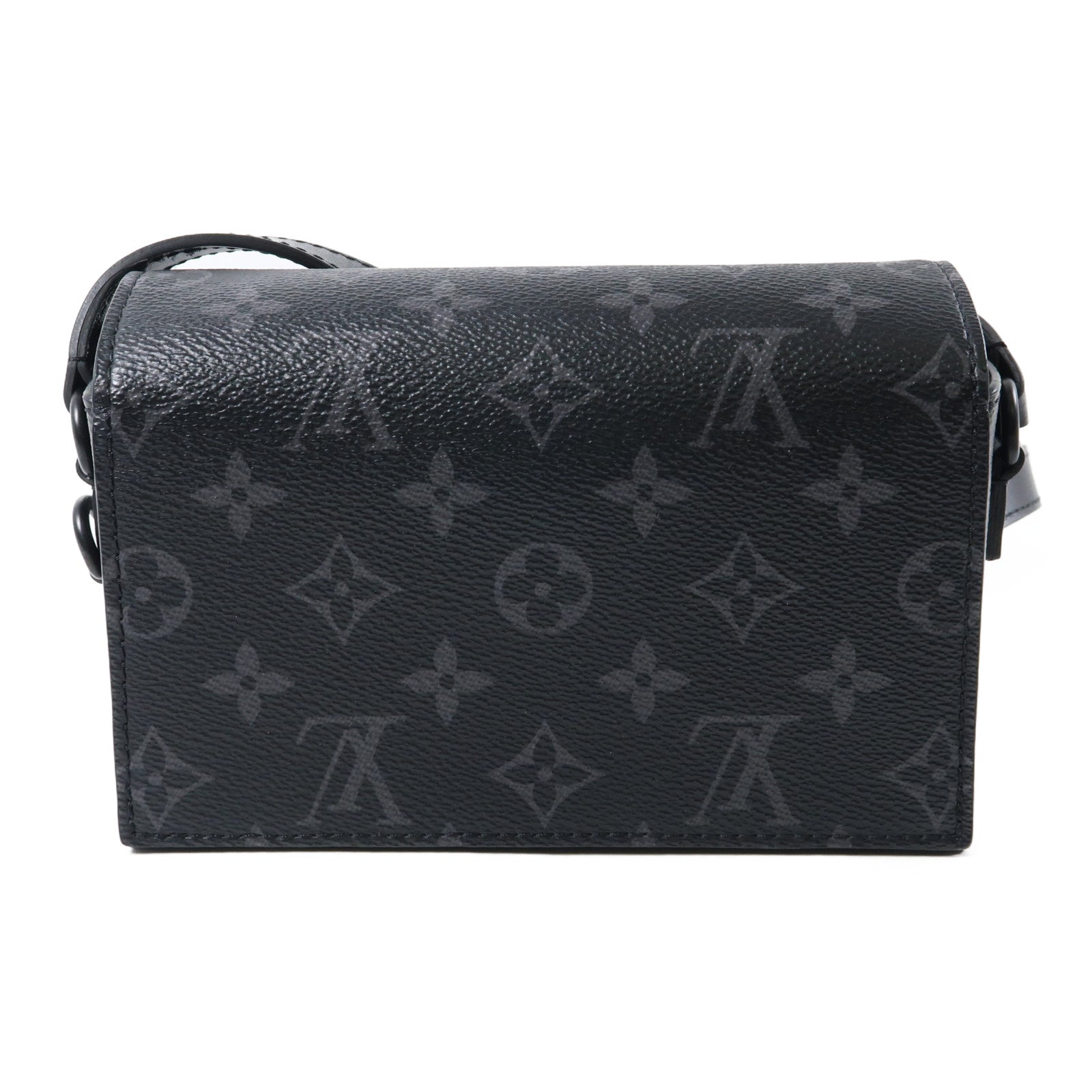 LOUIS VUITTON Monogram Eclipse Steamer Wearable Wallet肩背袋黑色