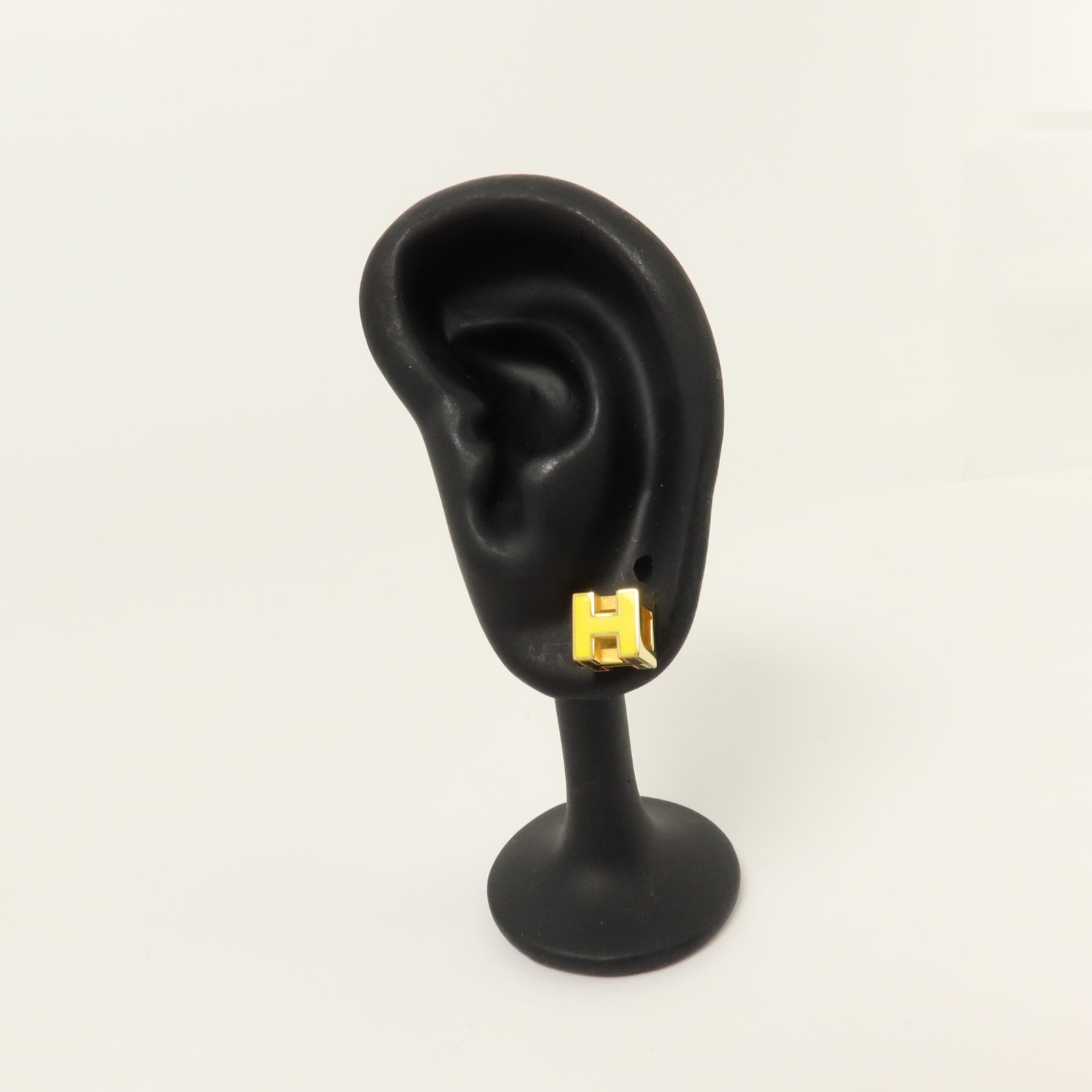 HERMES 金屬/琺瑯H Cube Earrings金扣耳環
