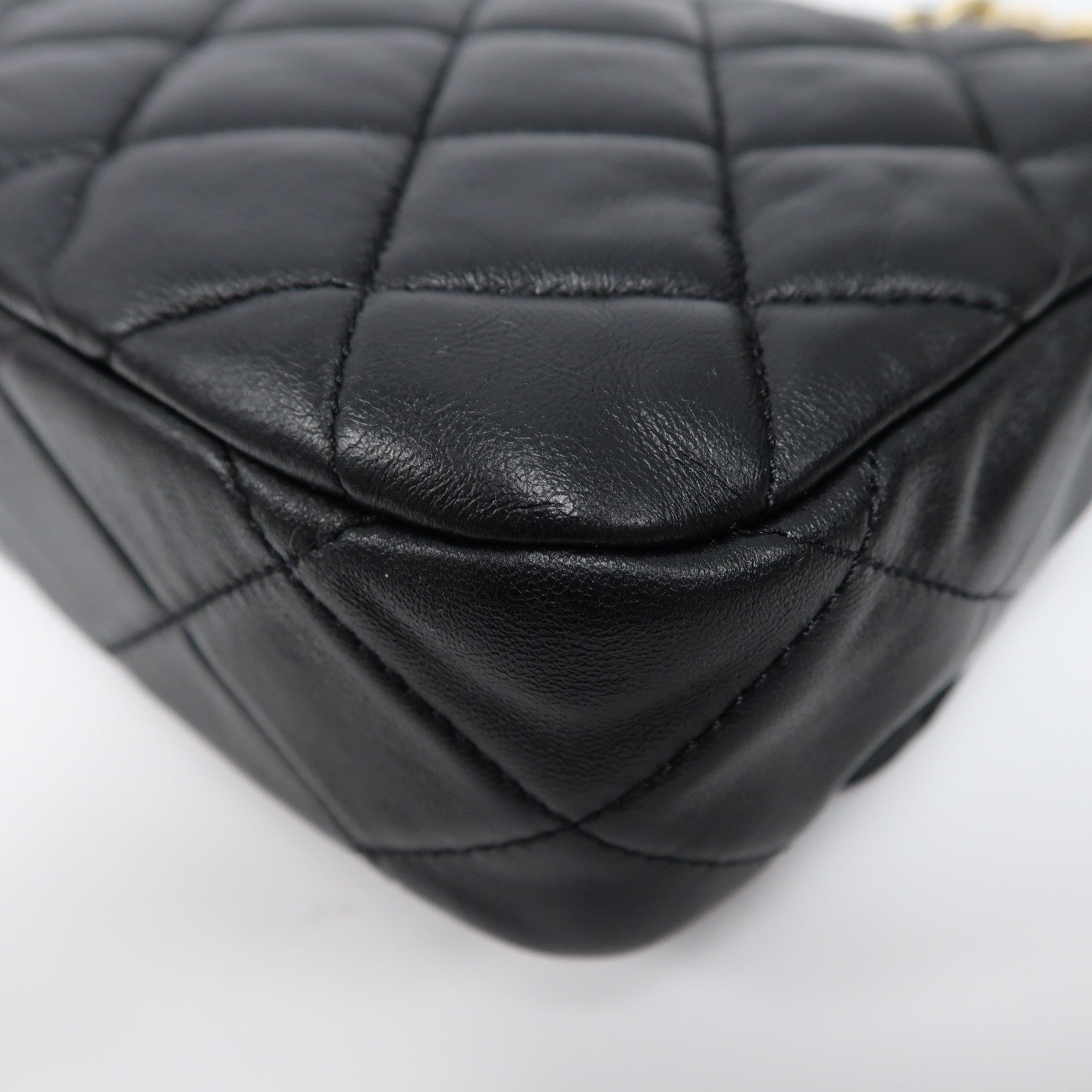 CHANEL 菱格羊皮皮革Small Flap金扣鏈帶肩背袋黑色