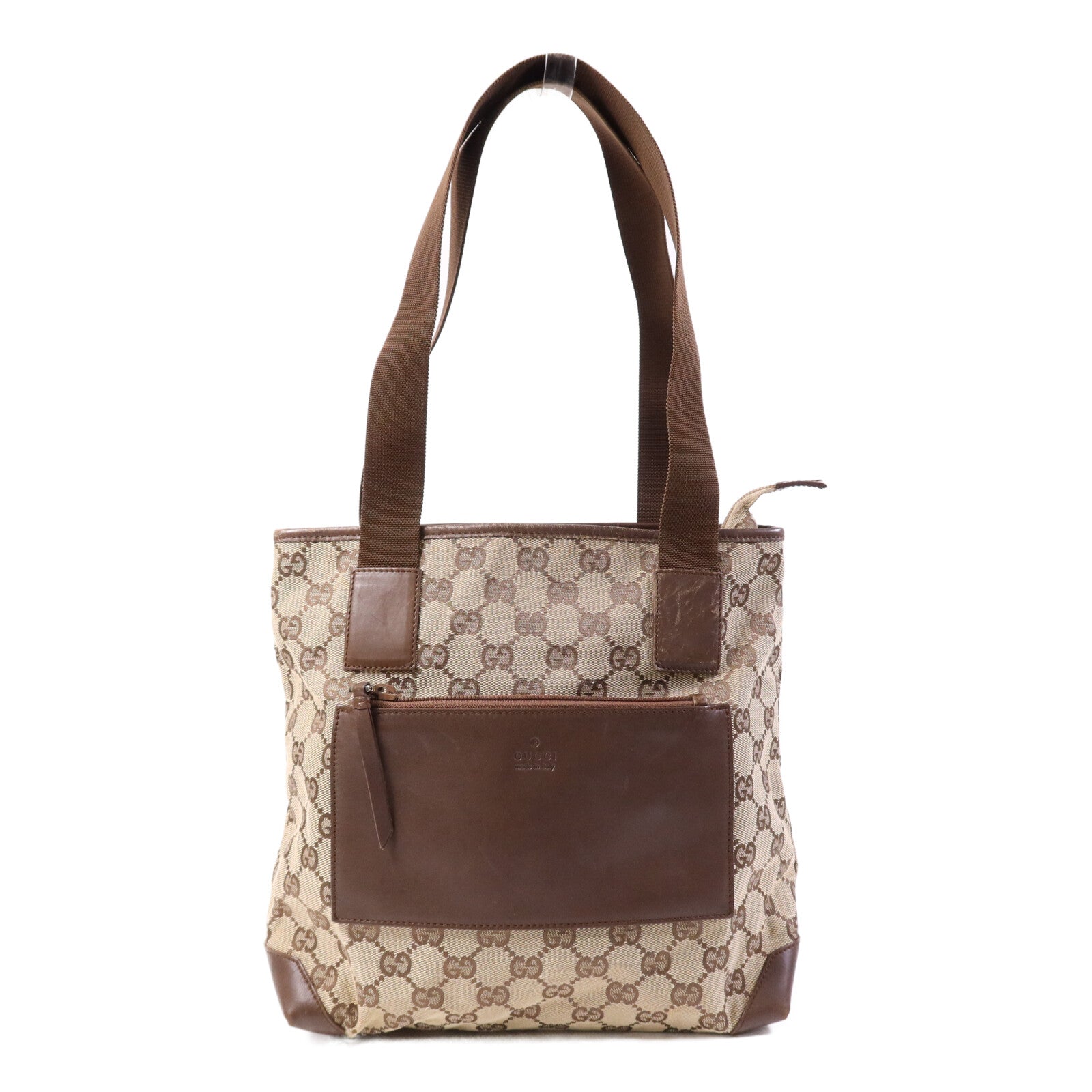 GUCCI 帆布Shoulder Bag銀扣肩背袋