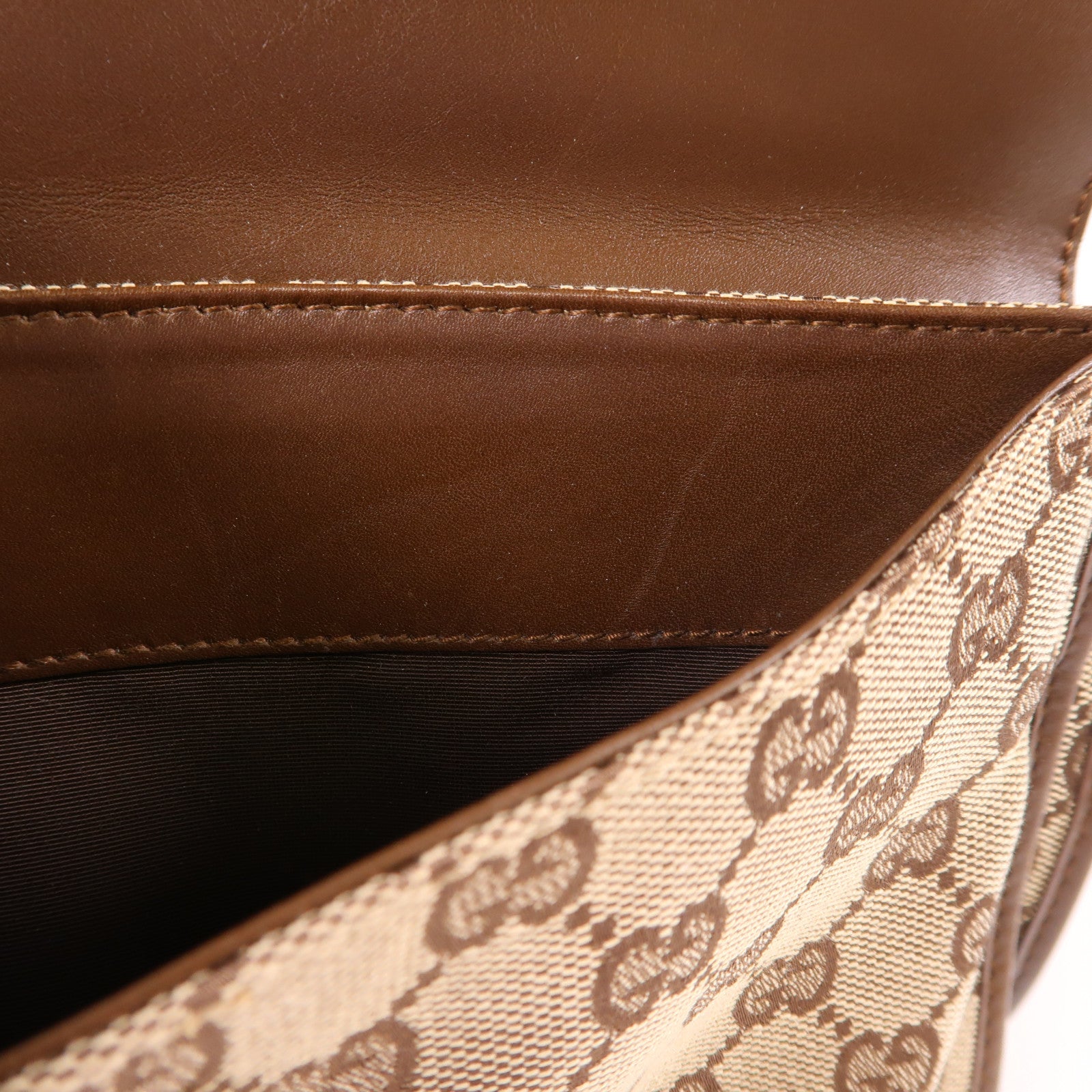 GUCCI 帆布Shoulder Bag銀扣肩背袋