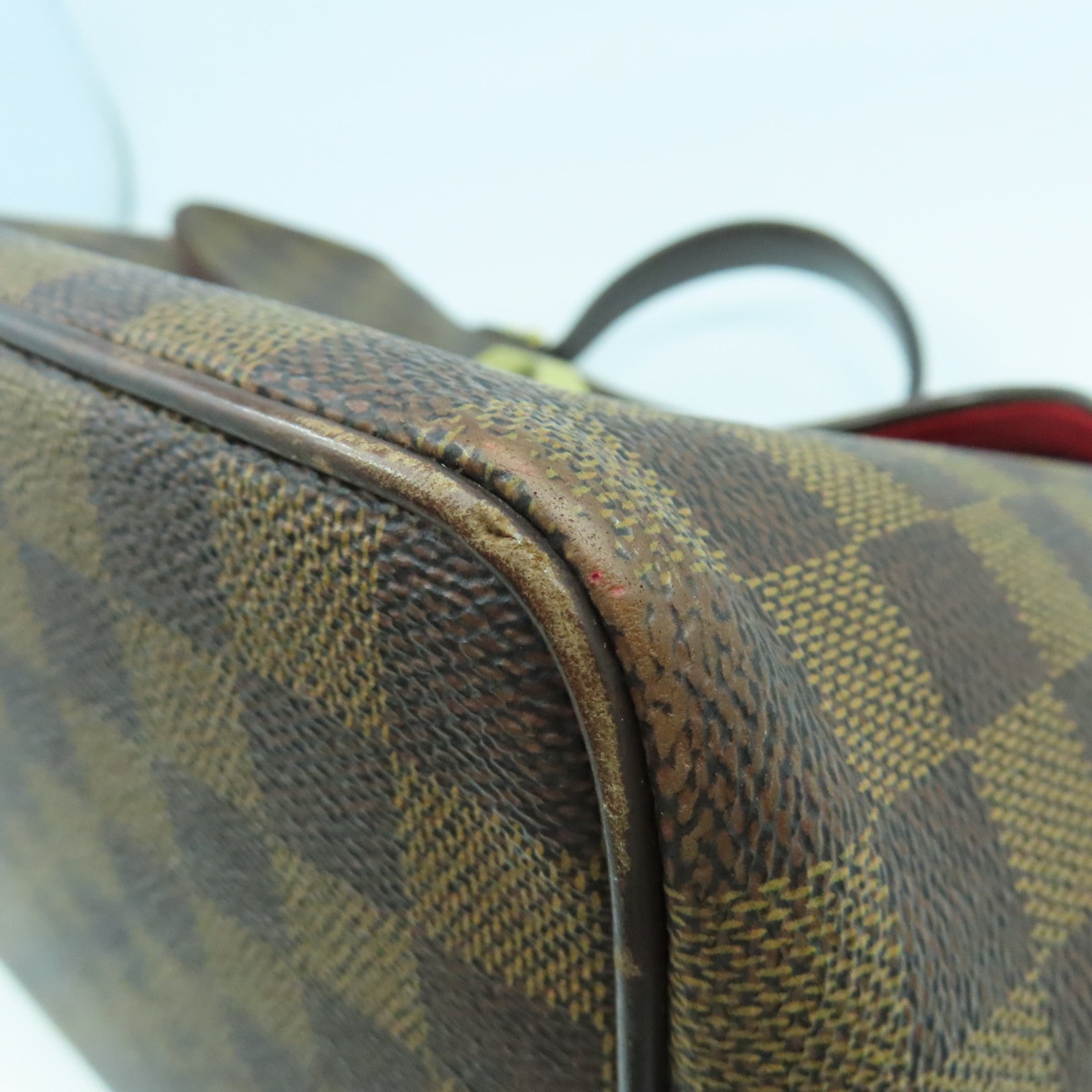LOUIS VUITTON 【激減優惠】Damier Ebene Bergamo GM金扣手挽肩背兩用袋啡色